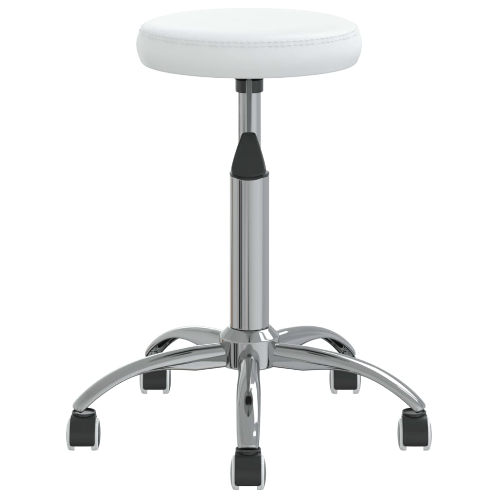 vidaXL Scaun de birou pivotant, alb, piele ecologică vidaXL Scaun de birou pivotant, alb, piele ecologică