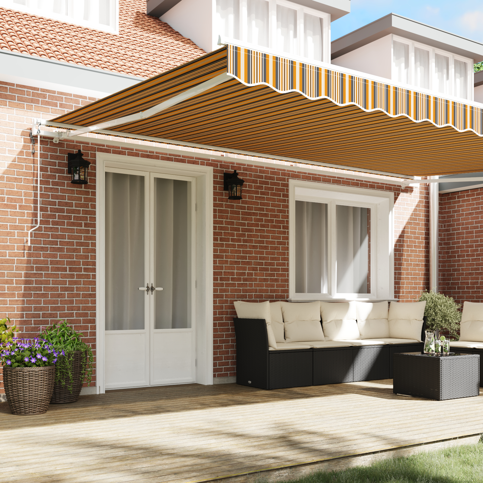vidaXL Cortina Retractabilă Multicolour 500 × 350 cm