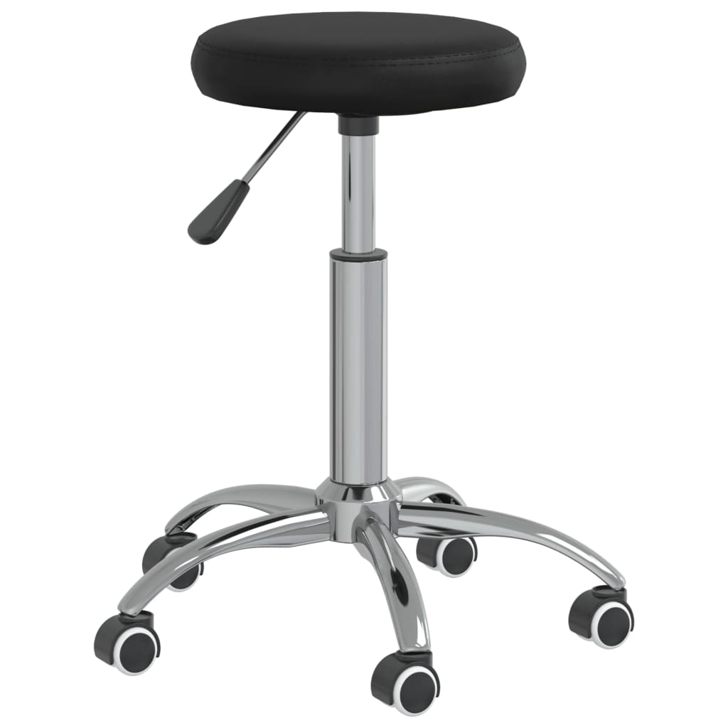 vidaXL Scaun de birou pivotant, negru, piele ecologică vidaXL Scaun de birou pivotant, negru, piele ecologică