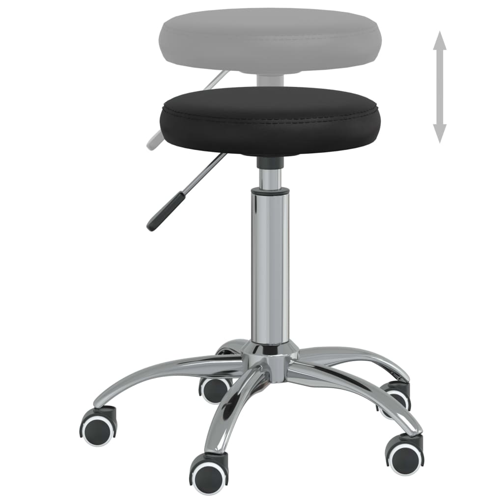vidaXL Scaun de birou pivotant, negru, piele ecologică vidaXL Scaun de birou pivotant, negru, piele ecologică