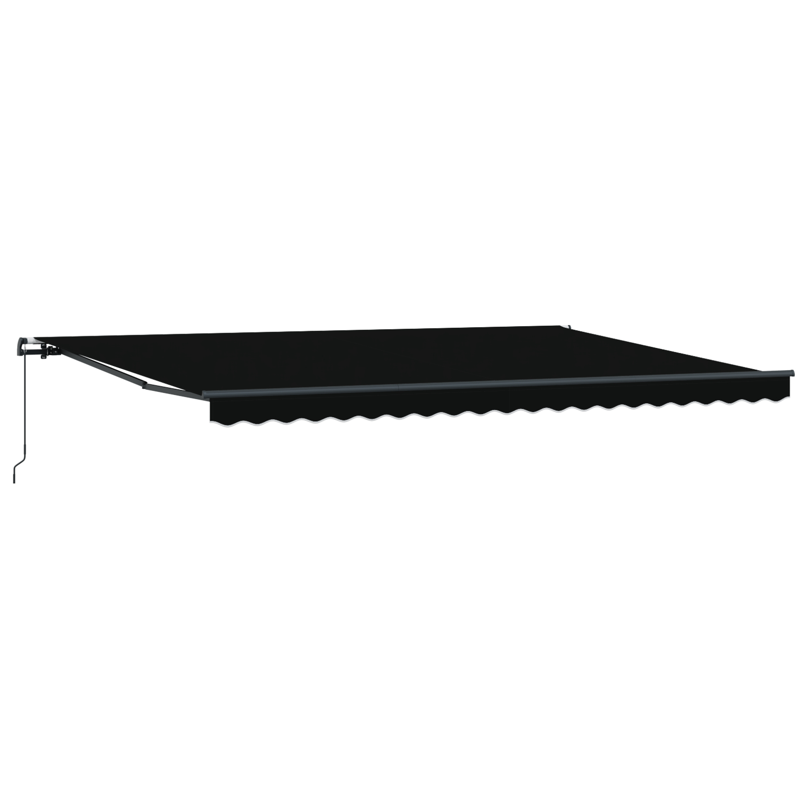 vidaXL Copertină Manual Negru 500 × 350 cm Acril vidaXL Copertină Manual Negru 500 × 350 cm Acril