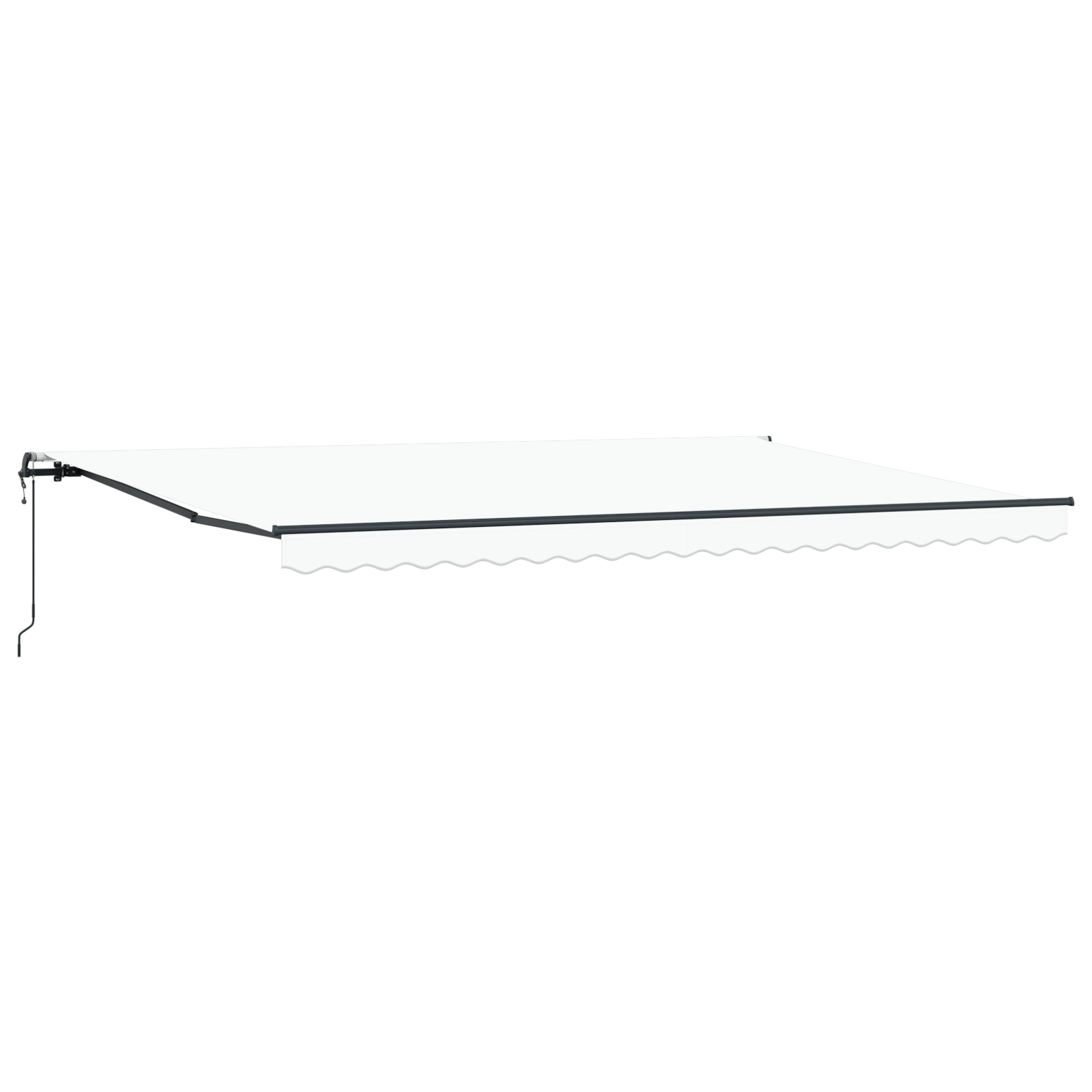 vidaXL Markiza retractabilă automată , albă, 500 x 350 cm