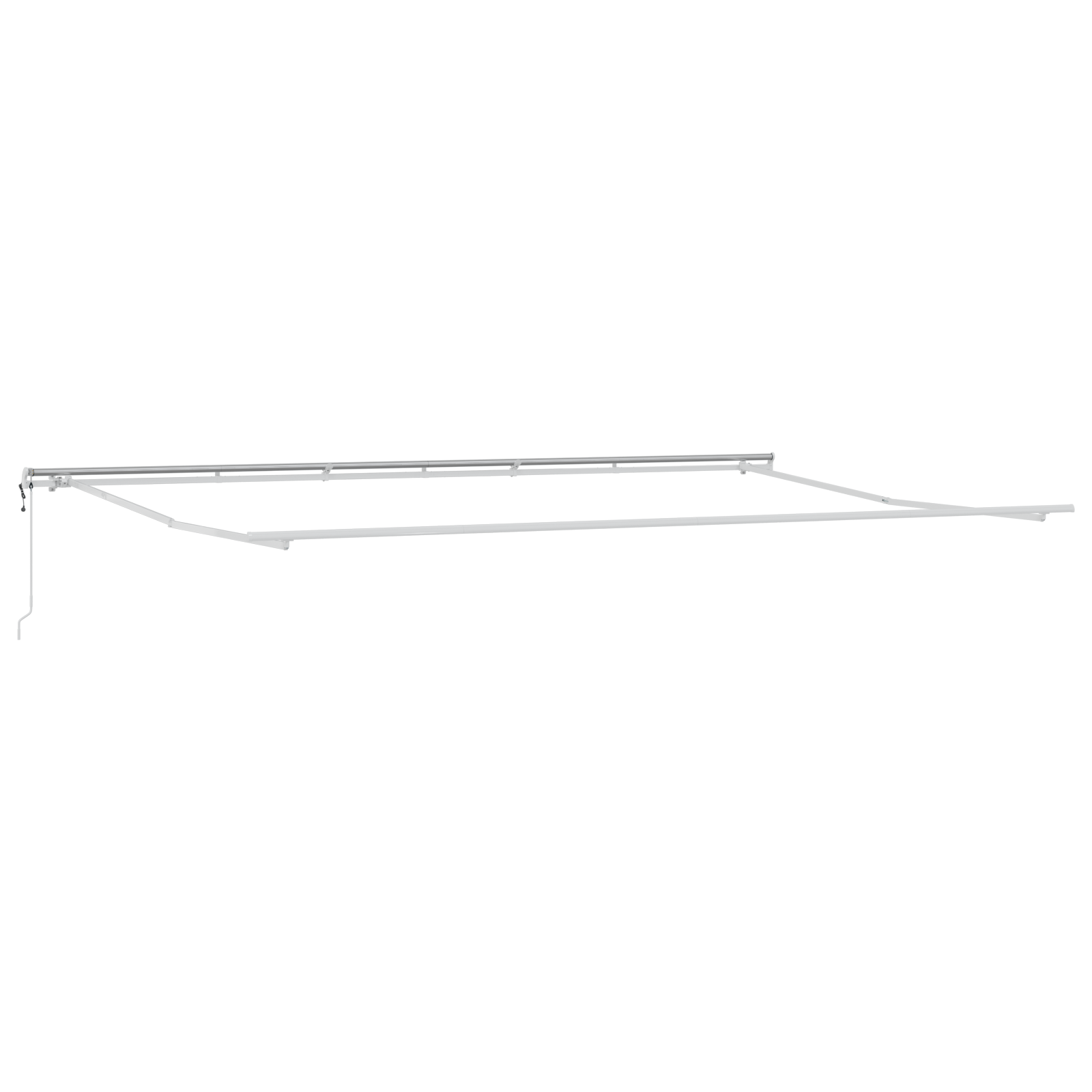 vidaXL Marchiză retractabilă Roșu și alb 600 × 300 cm Roșu și alb