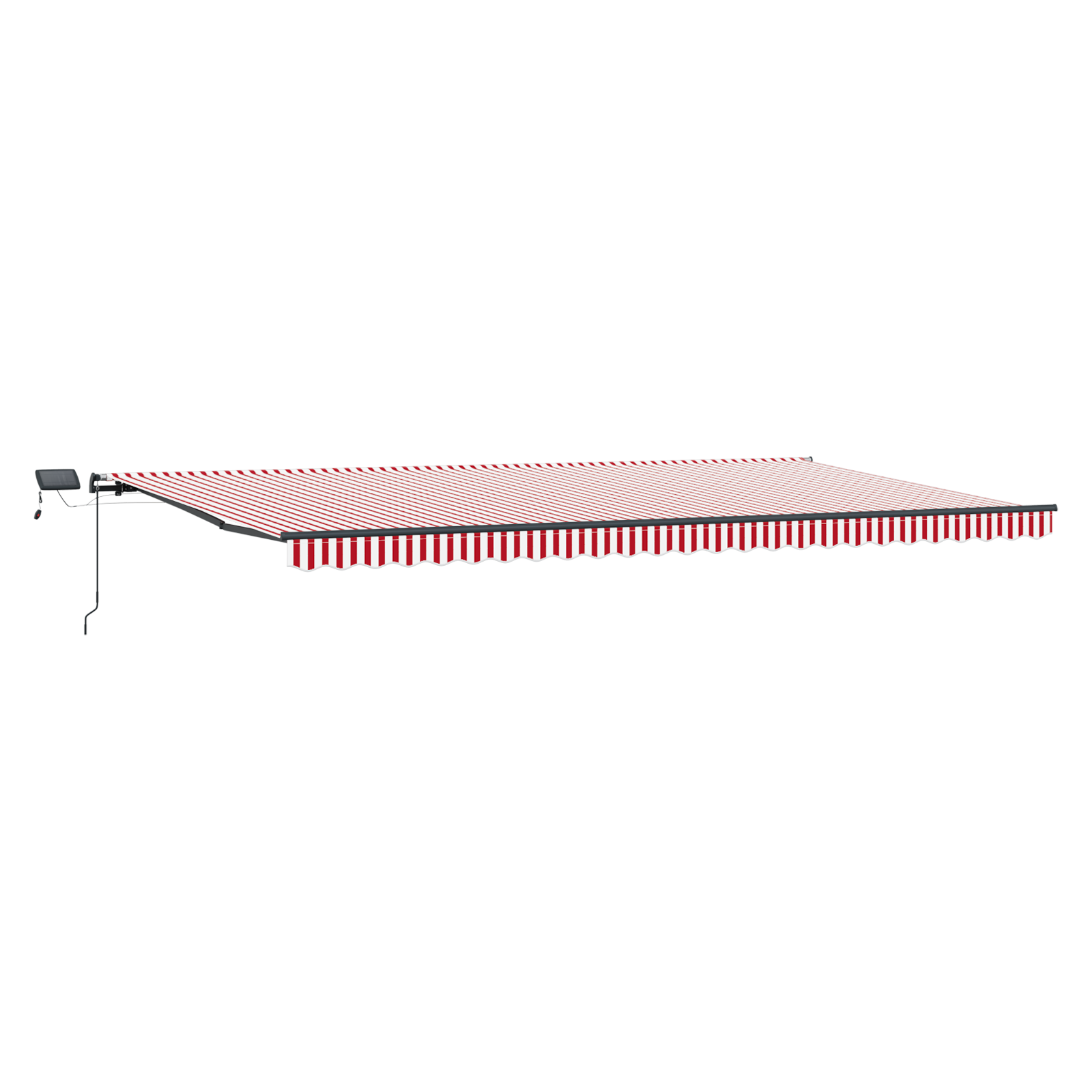 vidaXL Cortina Retractabilă Manual Roșu și alb 600 ×300 cm țesătură