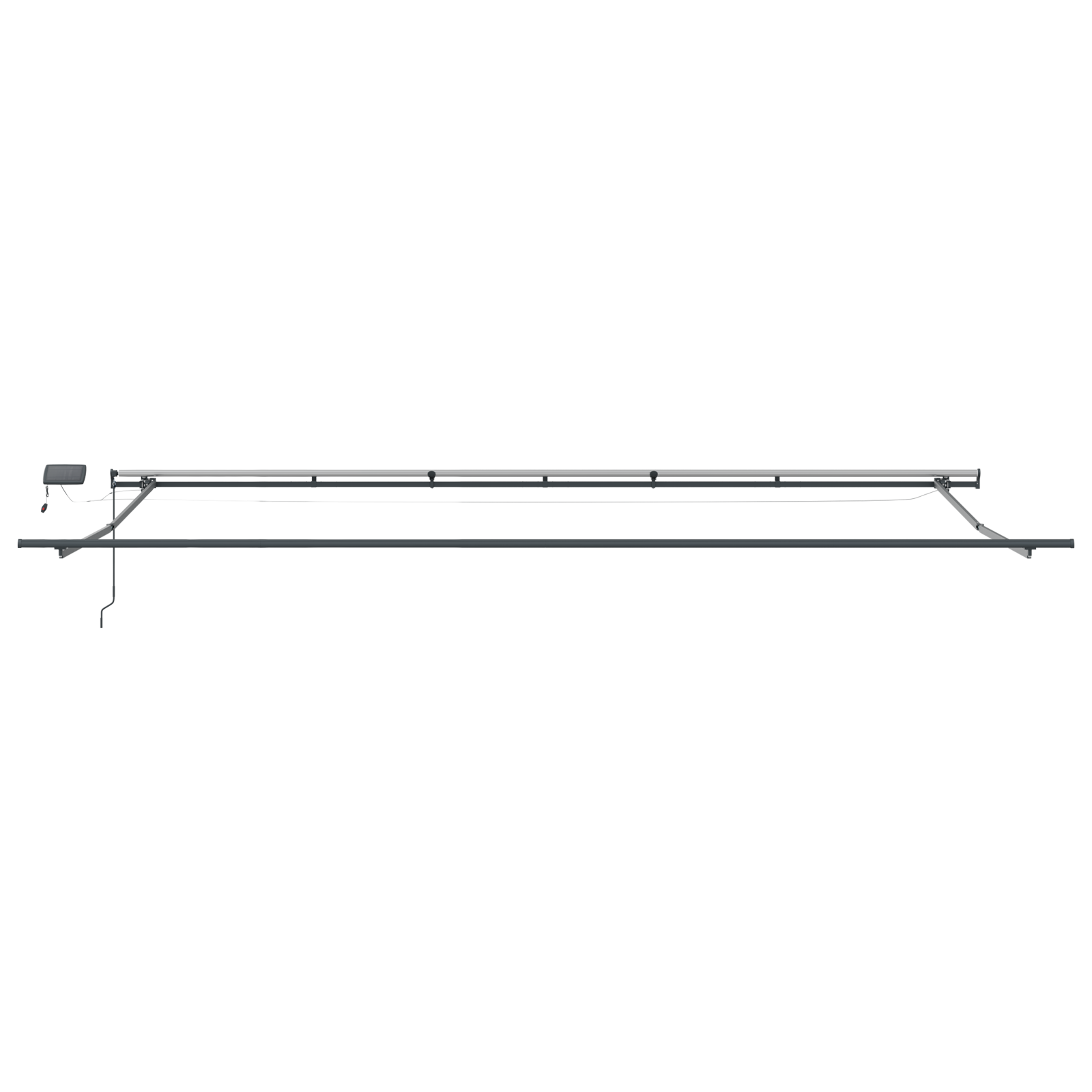 vidaXL Umbrelă manuală retractabilă cu dungi LED multicolore 600x300 cm vidaXL Umbrelă manuală retractabilă cu dungi LED multicolore 600x300 cm