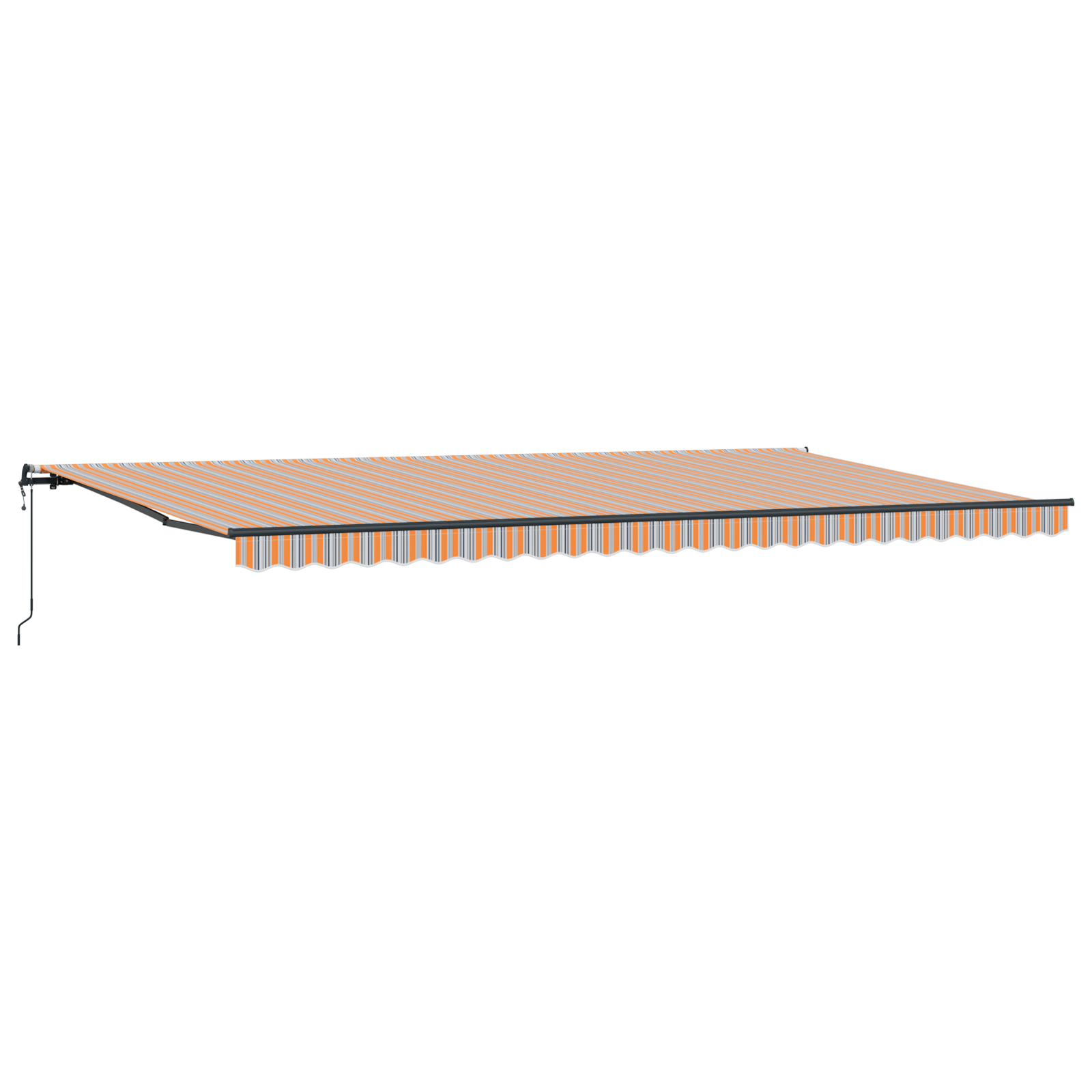 vidaXL Markiza retractabilă automatizată , cu dungi colorate, 600 x 300 cm