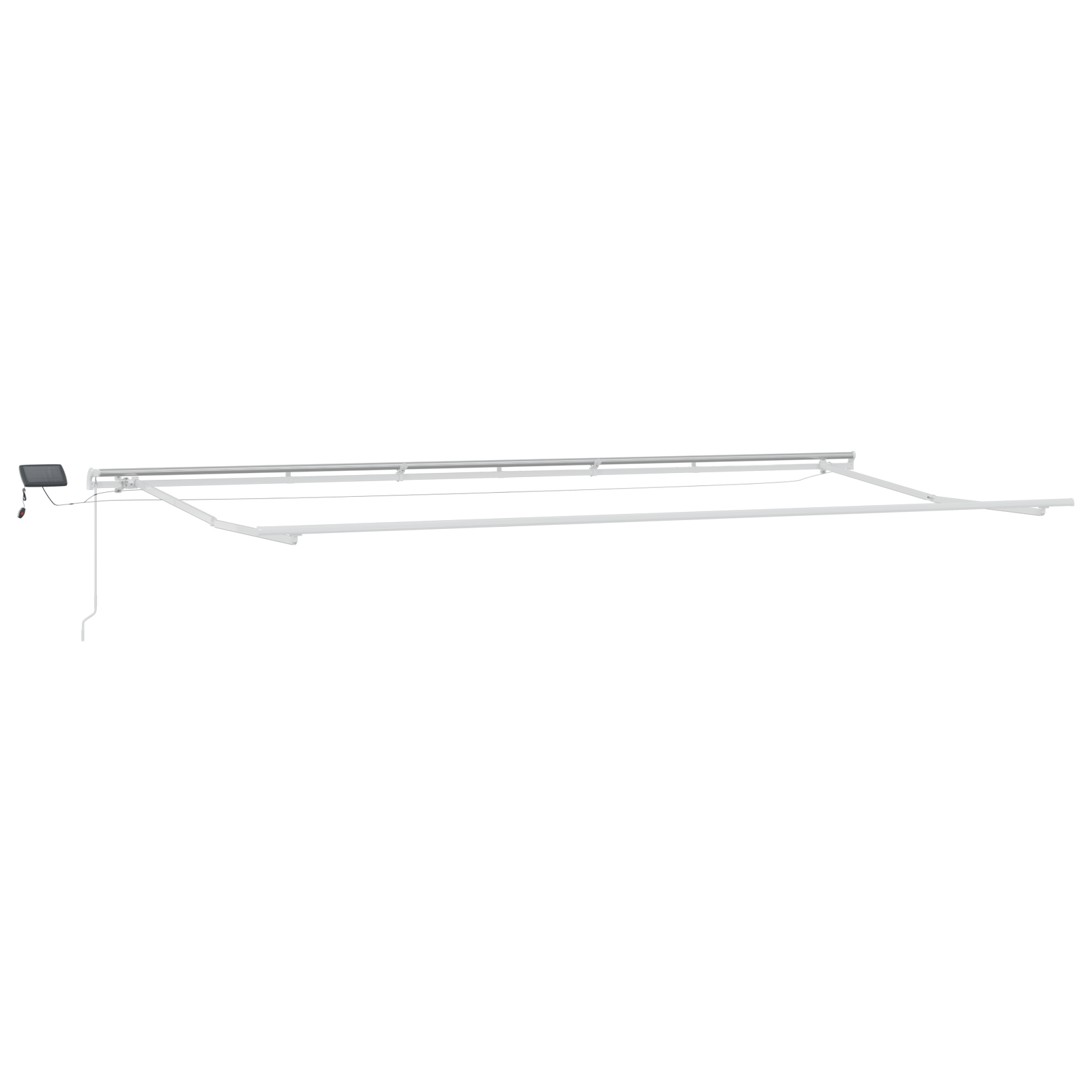 vidaXL Markiză manuală with Manual Galben / Gri / Alb 600 × 300 cm Multicolour