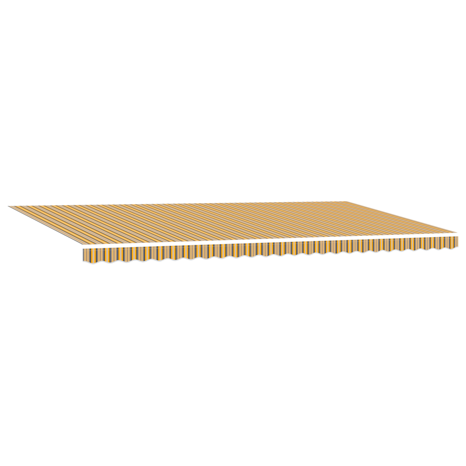 vidaXL Markiză manuală with Manual Galben / Gri / Alb 600 × 300 cm Multicolour