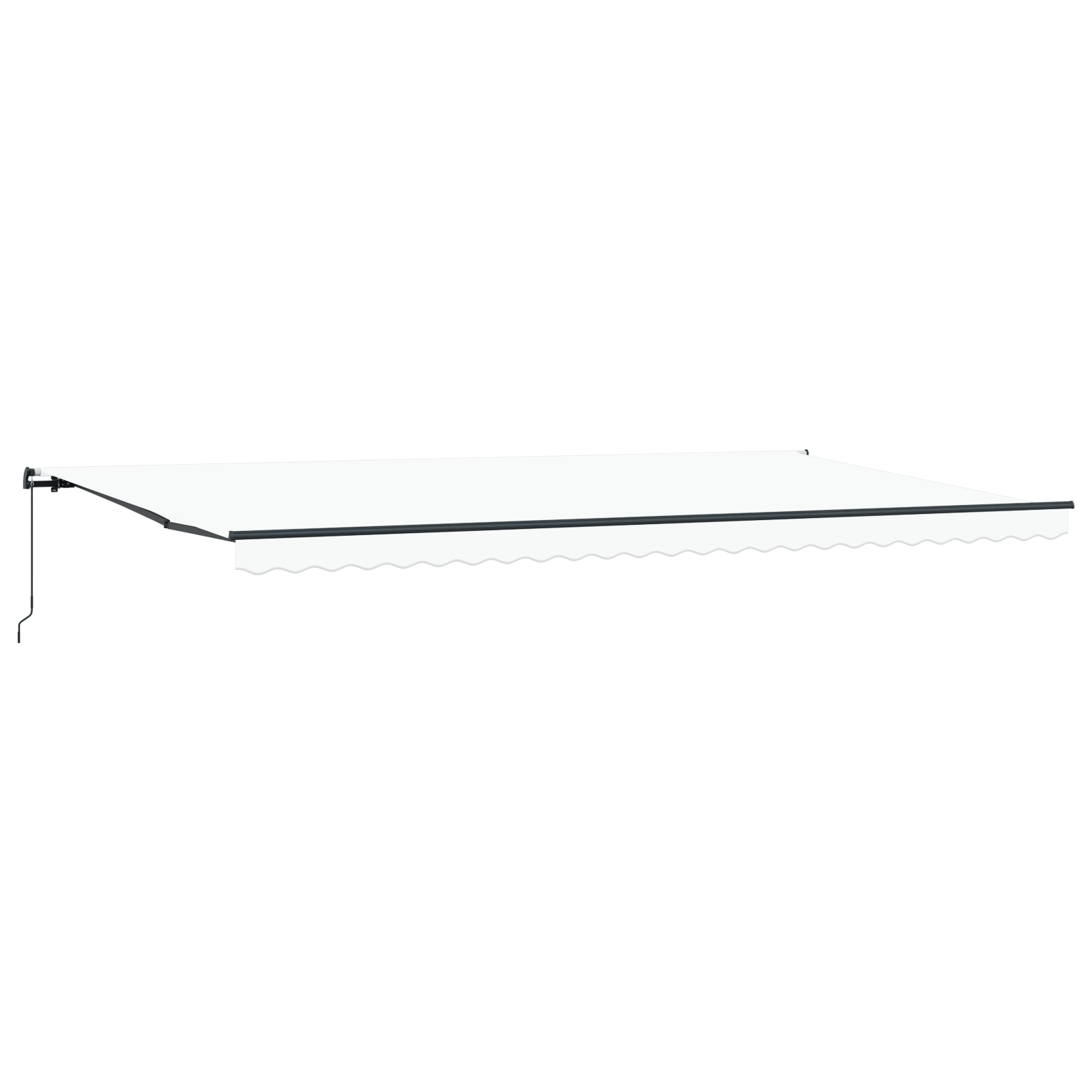 vidaXL Umbrelă albă Manual Alb 600 × 300 cm Poliester vidaXL Umbrelă albă Manual Alb 600 × 300 cm Poliester