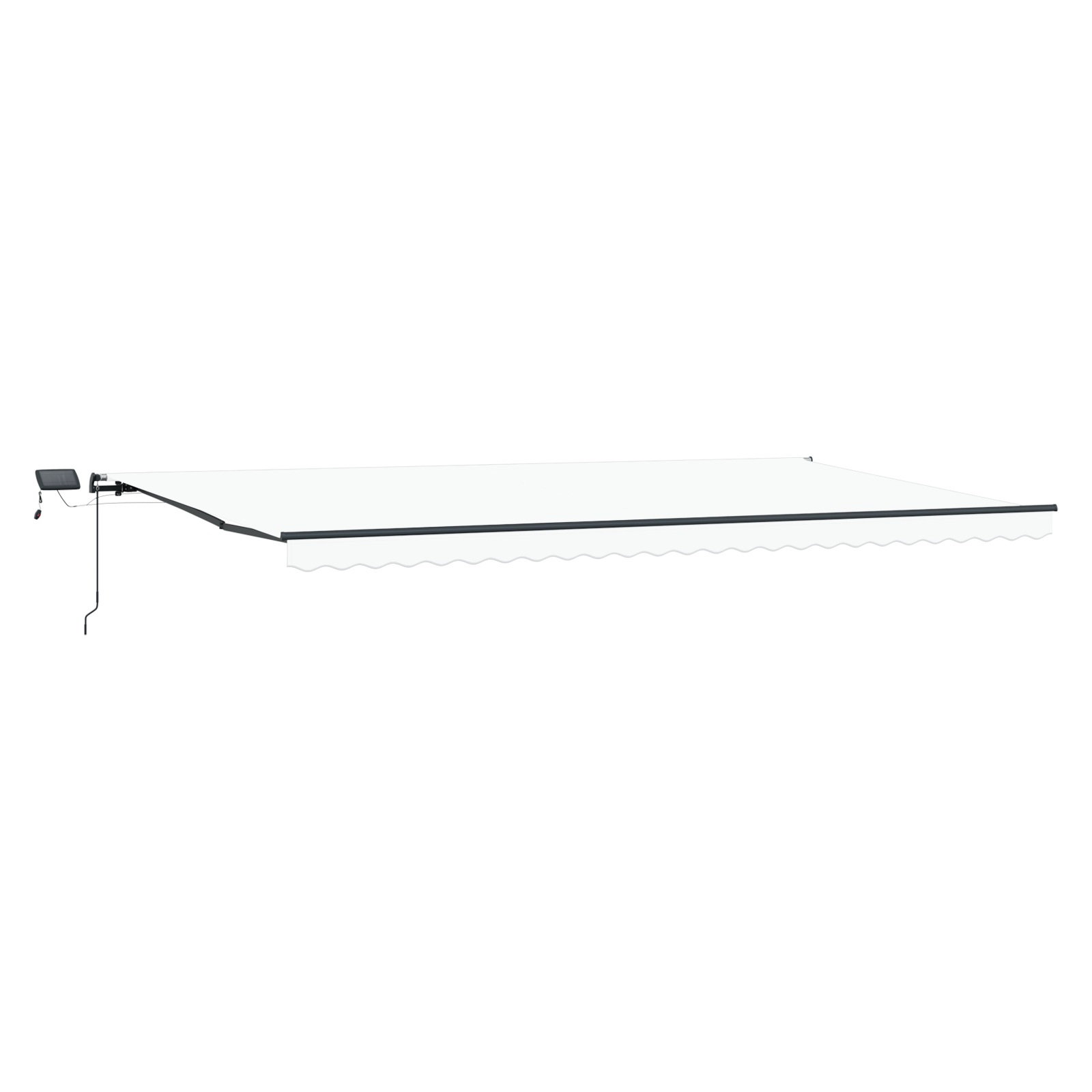 Marchiză retractabilă manuală vitaXL cu LED alb 600x300 cm Marchiză retractabilă manuală vitaXL cu LED alb 600x300 cm