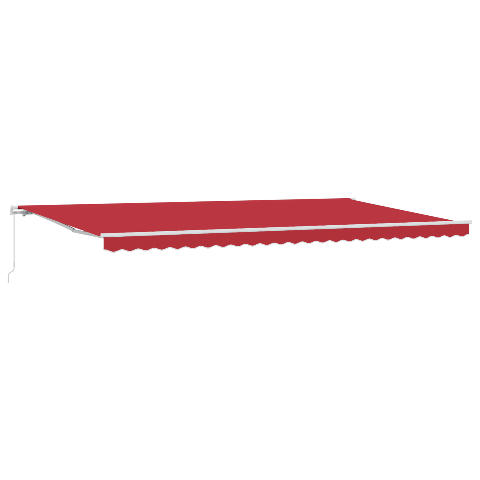 vidaXL Cortina Retractabilă Roșu 600 × 300 cm Poliester și metal