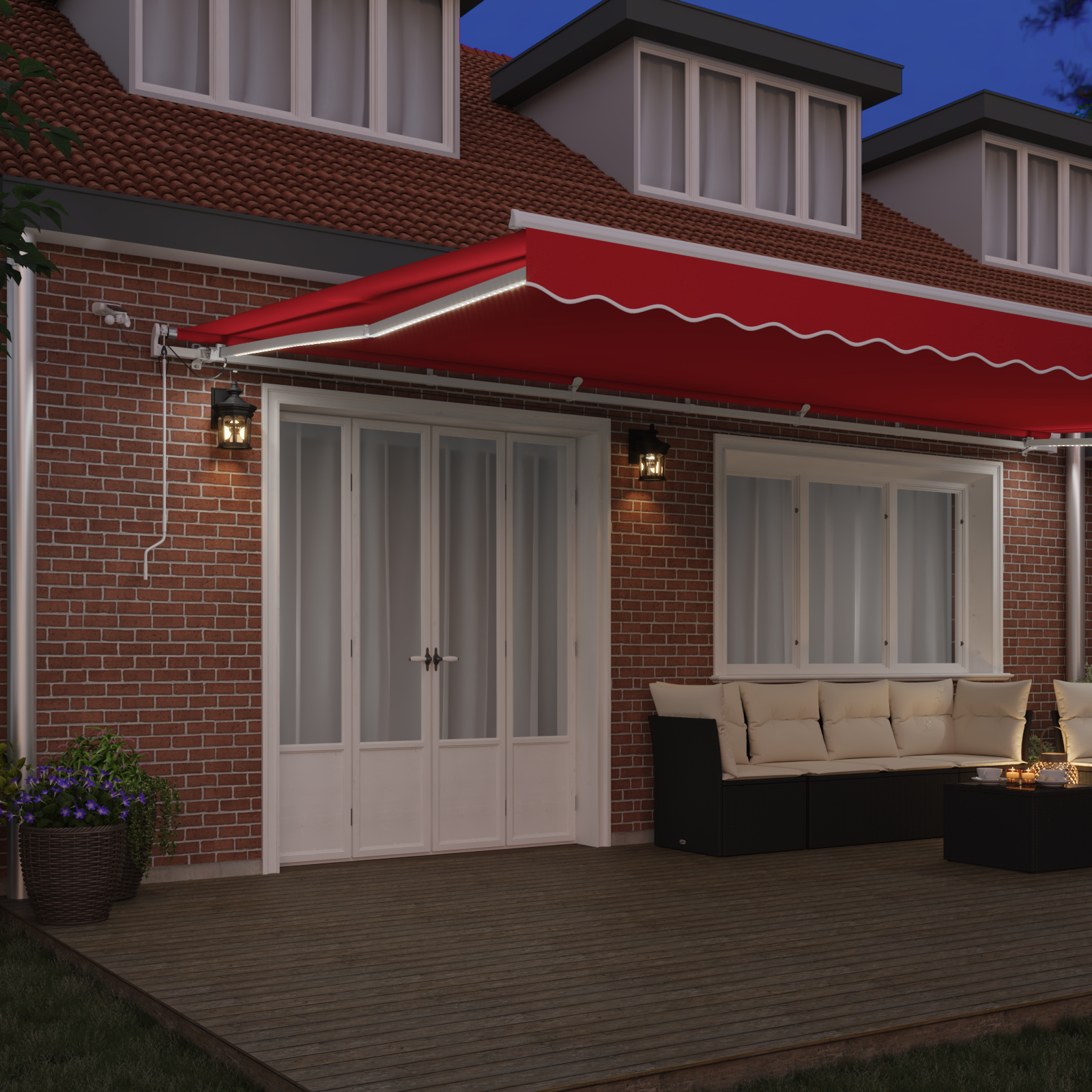 vidaXL Cortina Retractabilă Roșu 600 × 300 cm Stofă și Metal vidaXL Cortina Retractabilă Roșu 600 × 300 cm Stofă și Metal