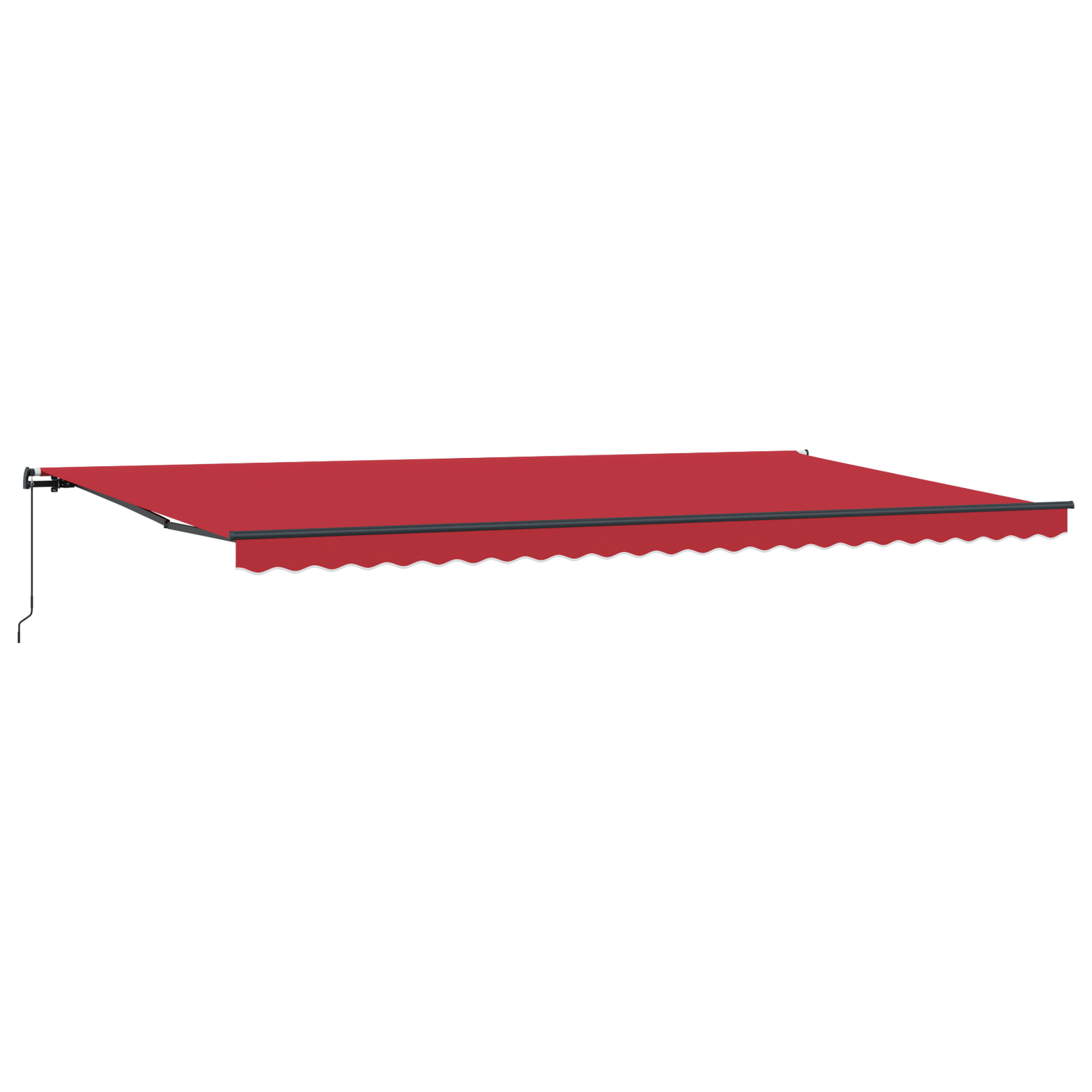 vidaXL Umbrelă retractabilă roșie Manual Roșu 600 × 300 cm țesătură vidaXL Umbrelă retractabilă roșie Manual Roșu 600 × 300 cm țesătură
