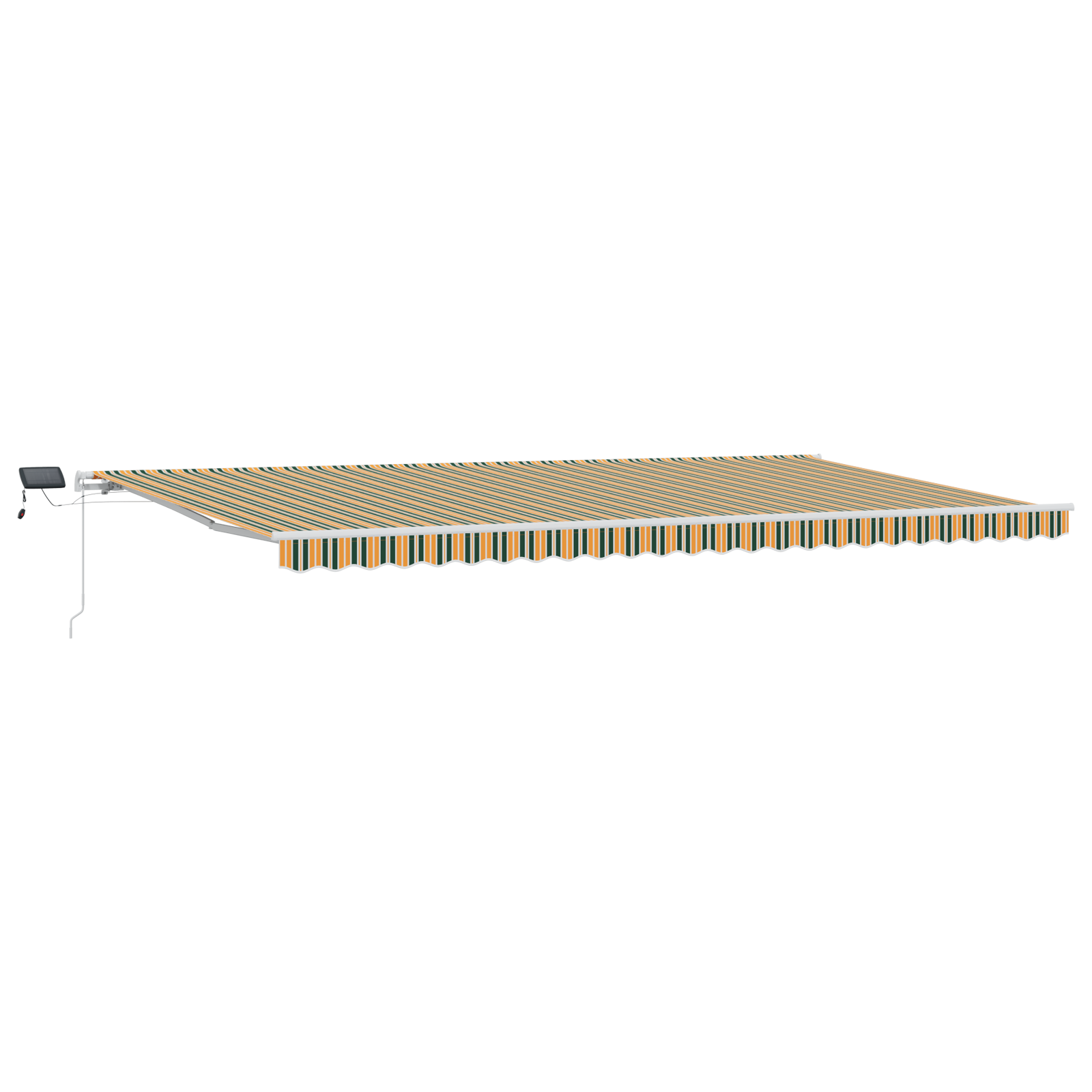 vidaXL Cortina Retractabilă Manual Verde și galben 600 × 300 cm