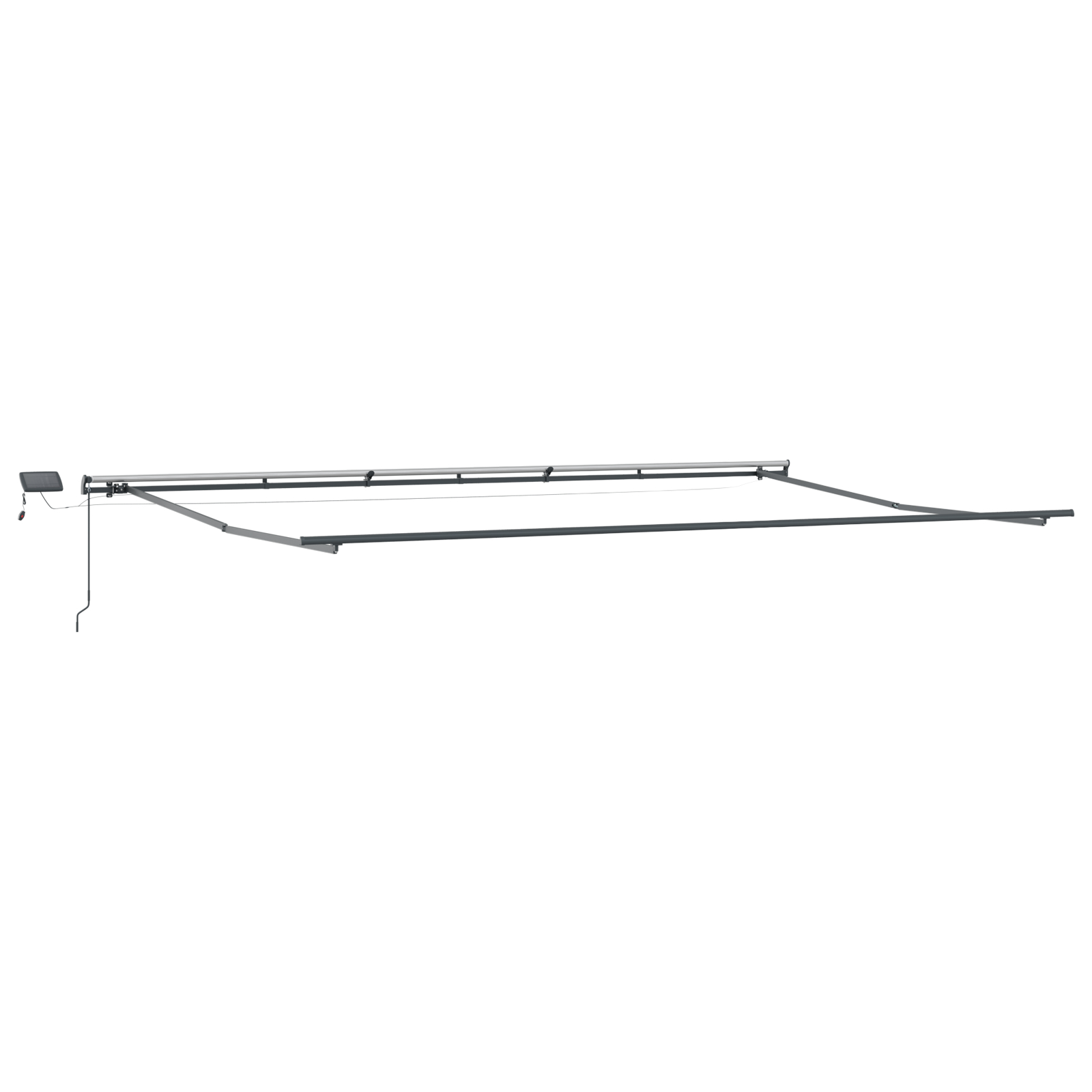 Marchiza manuală retractabilă vidaXL cu LED verde și galben 600x300 cm Marchiza manuală retractabilă vidaXL cu LED verde și galben 600x300 cm