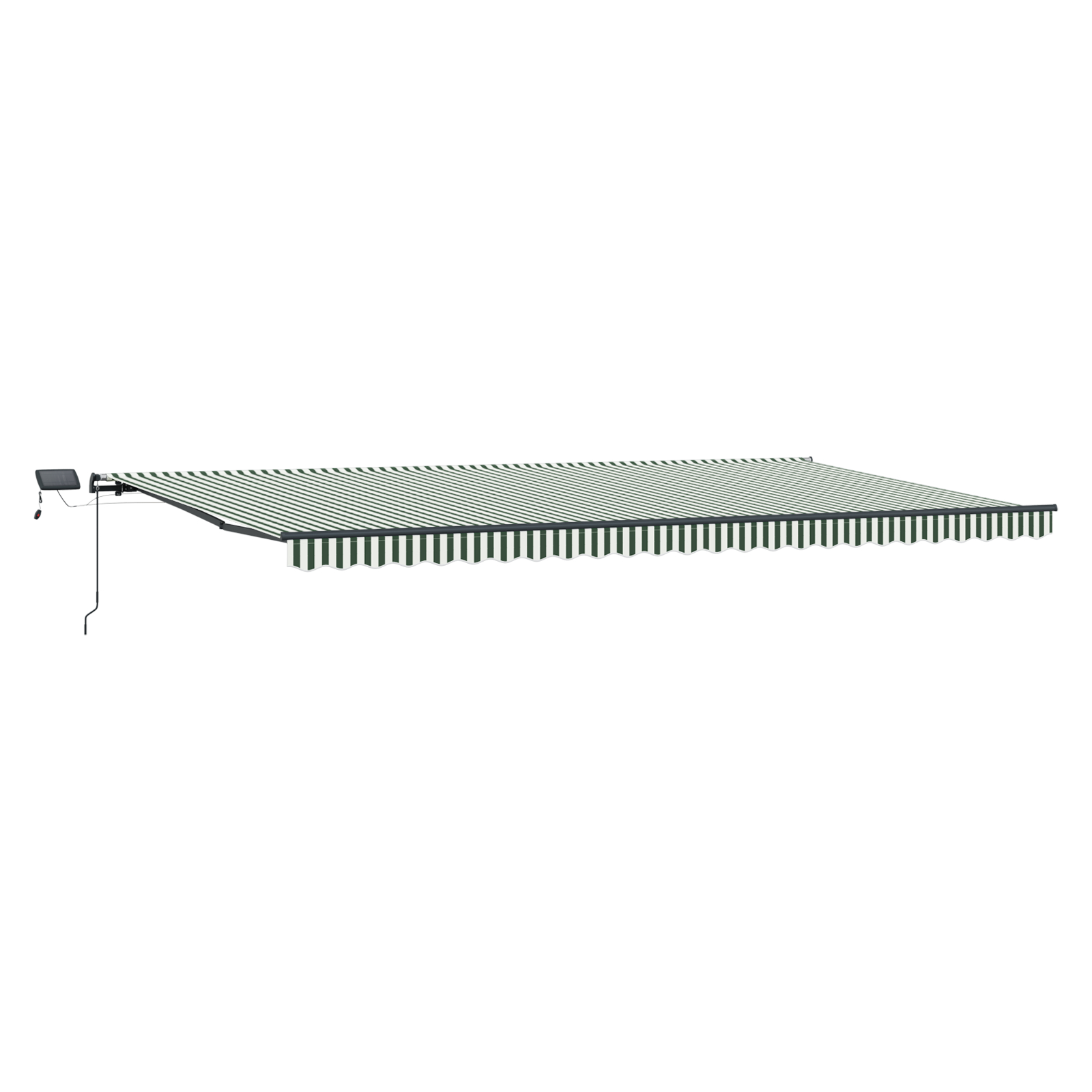 Marchiză retractabilă manuală vidaXL cu LED Verde și Alb 600x300 cm Marchiză retractabilă manuală vidaXL cu LED Verde și Alb 600x300 cm
