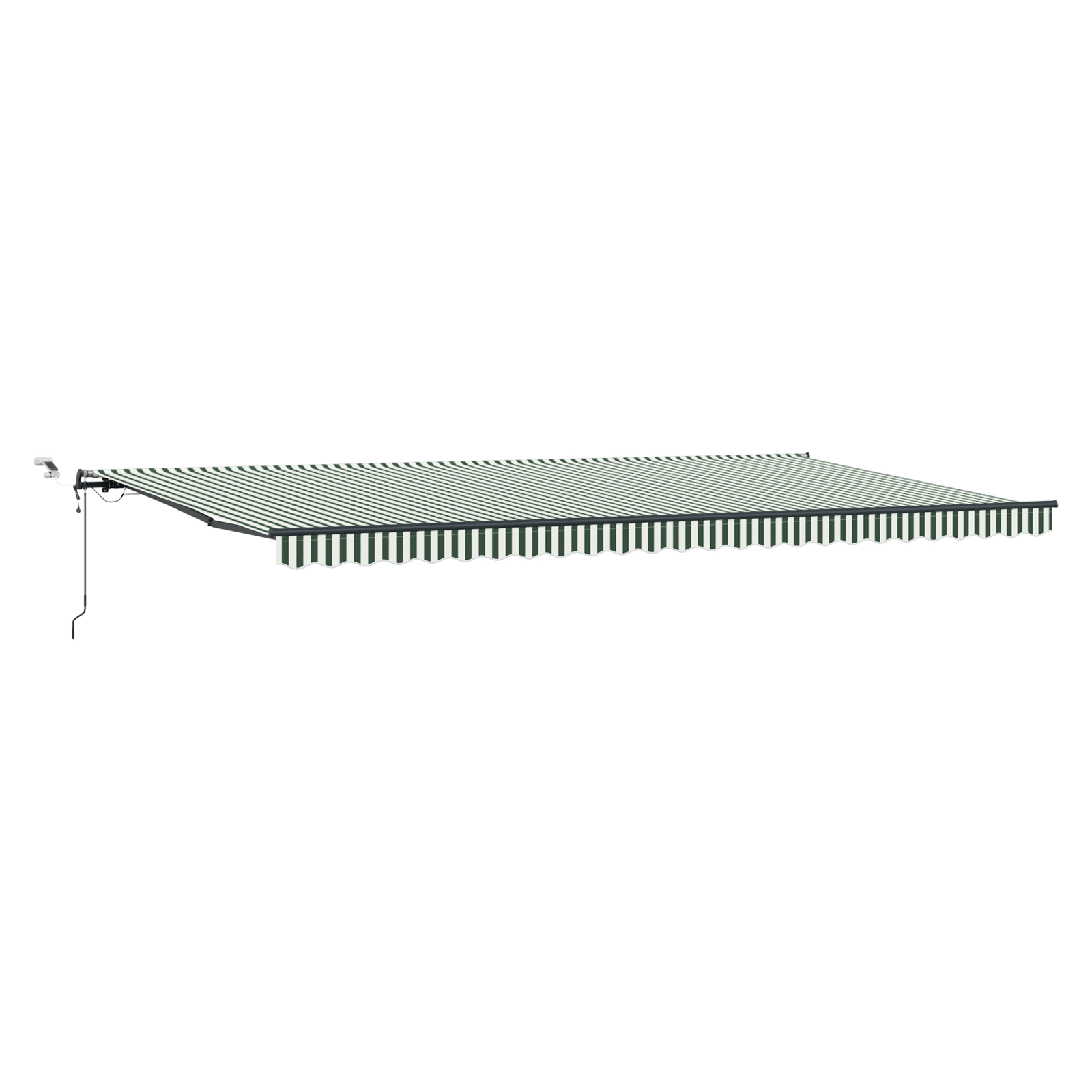 marchiza automată retractabilă cu LED Verde și Alb 600x300 cm marchiza automată retractabilă cu LED Verde și Alb 600x300 cm