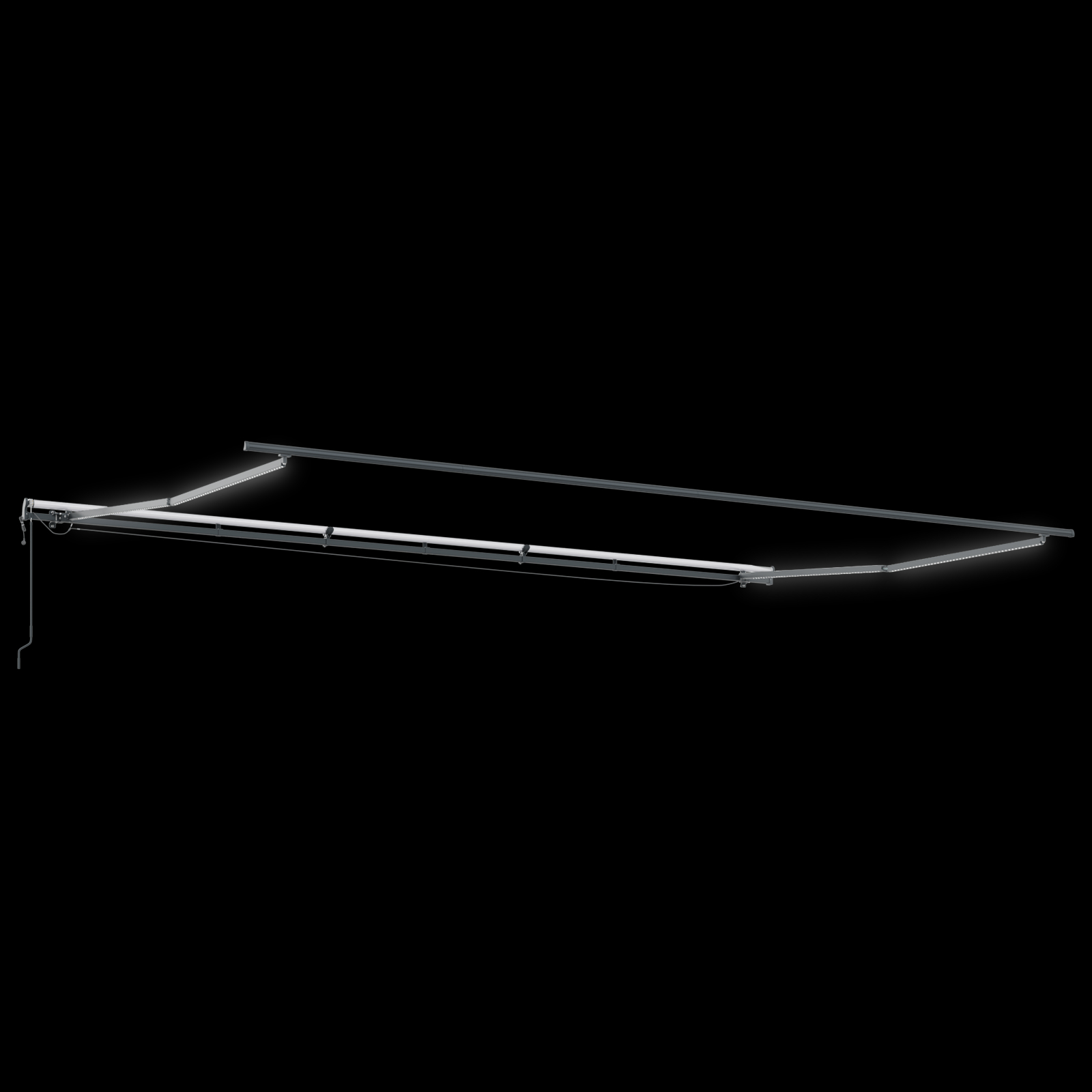 marchiza automată retractabilă cu LED Verde și Alb 600x300 cm marchiza automată retractabilă cu LED Verde și Alb 600x300 cm