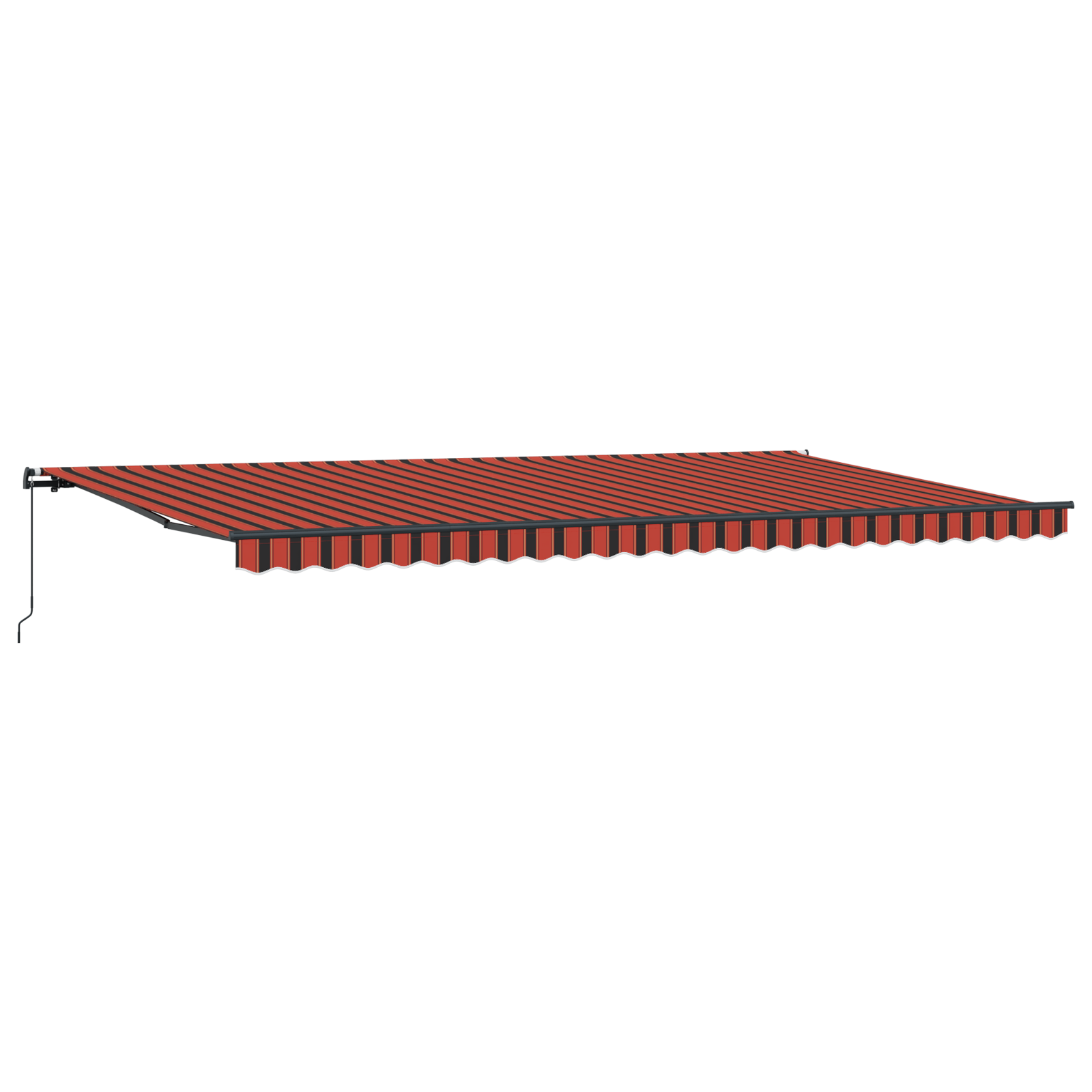 vidaXL Cortina Retractabilă portocaliu și maro 600 × 350 cm țesătură vidaXL Cortina Retractabilă portocaliu și maro 600 × 350 cm țesătură