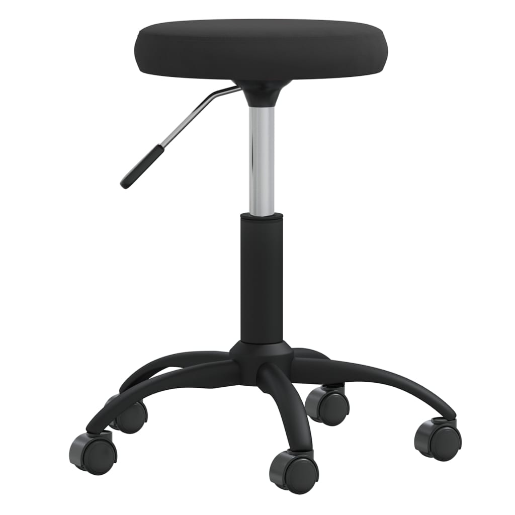 vidaXL Scaun de birou pivotant, negru, catifea vidaXL Scaun de birou pivotant, negru, catifea