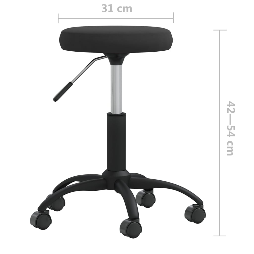 vidaXL Scaun de birou pivotant, negru, catifea vidaXL Scaun de birou pivotant, negru, catifea