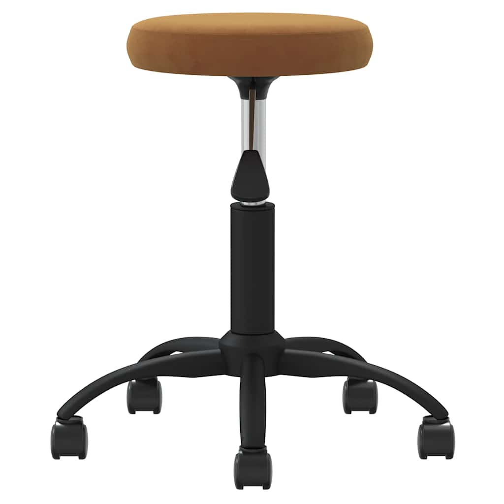 vidaXL Scaun de birou pivotant, maro, catifea vidaXL Scaun de birou pivotant, maro, catifea