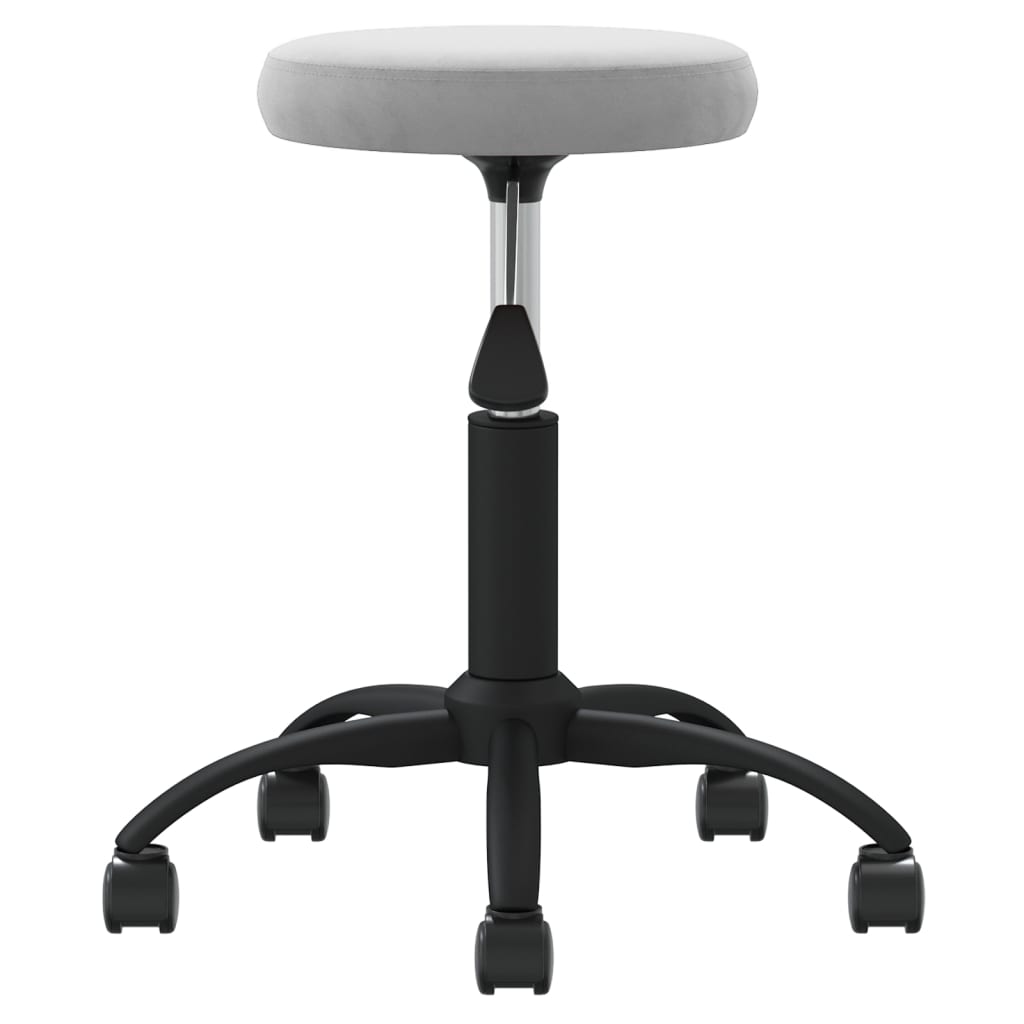 vidaXL Scaun de birou pivotant, gri deschis, catifea vidaXL Scaun de birou pivotant, gri deschis, catifea