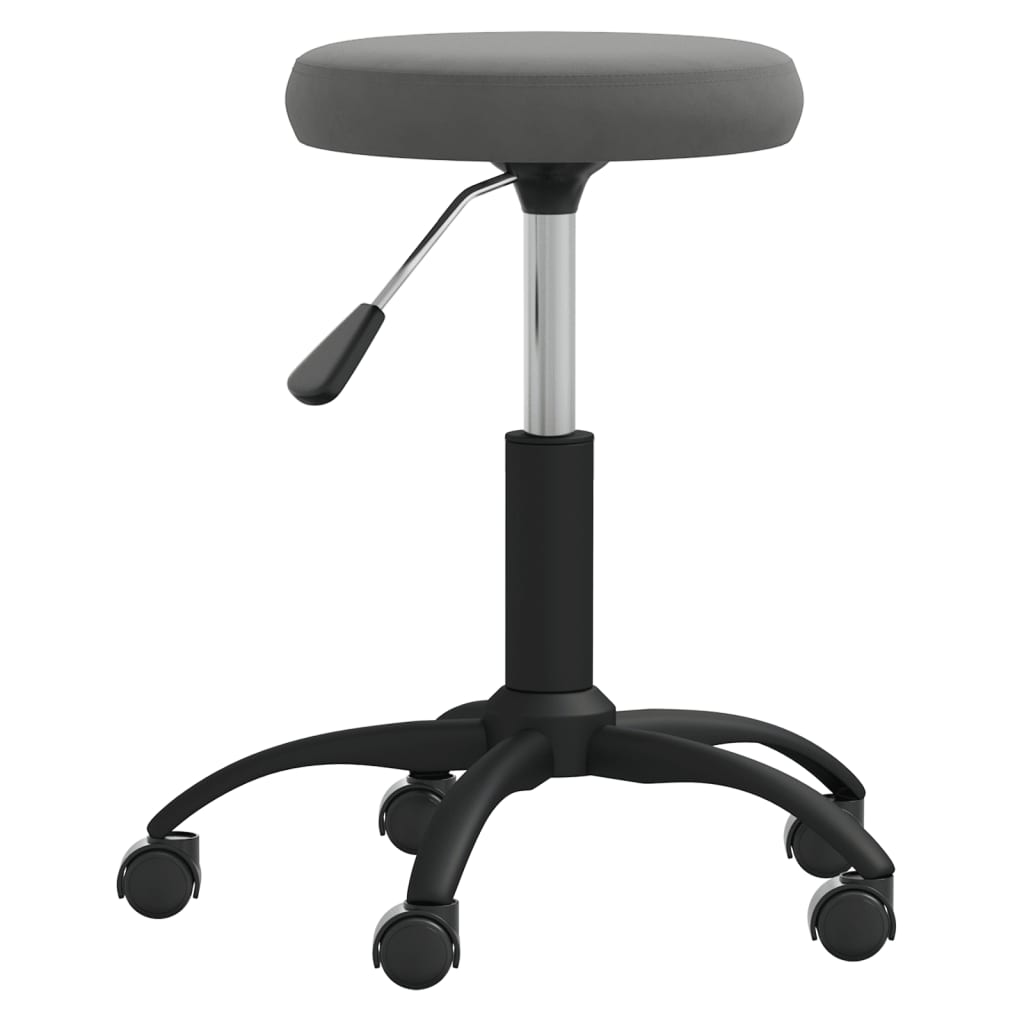 vidaXL Scaun de birou pivotant, gri închis, catifea vidaXL Scaun de birou pivotant, gri închis, catifea