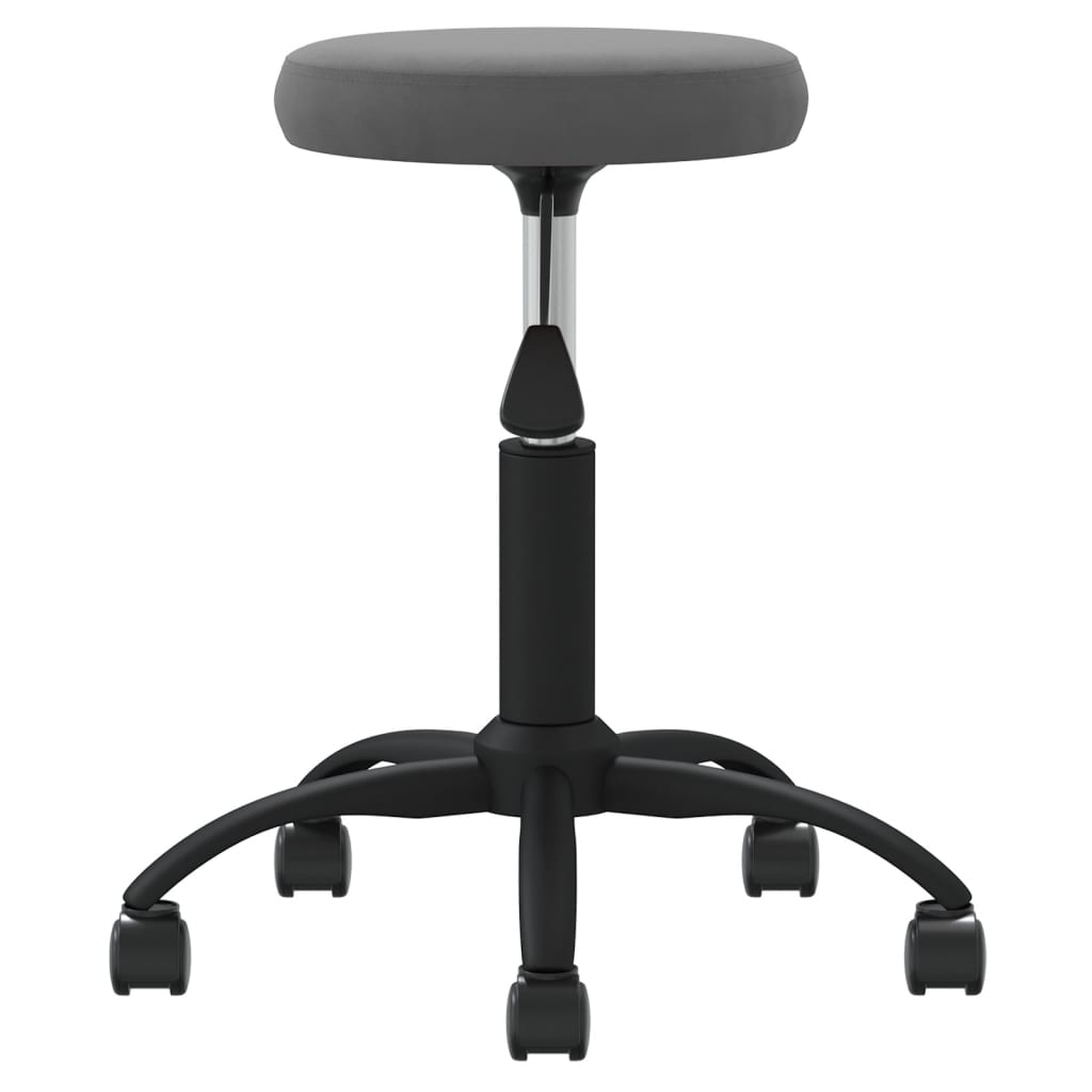 vidaXL Scaun de birou pivotant, gri închis, catifea vidaXL Scaun de birou pivotant, gri închis, catifea