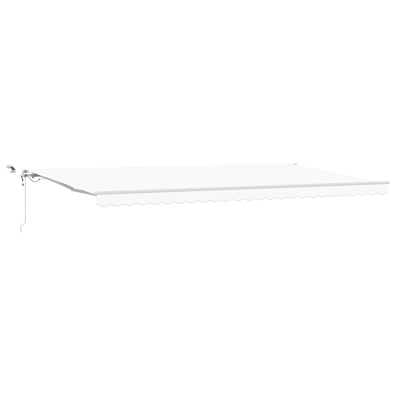 vidaXL Cortina Retractabilă Alb 600 × 350 cm Stofă și Metal