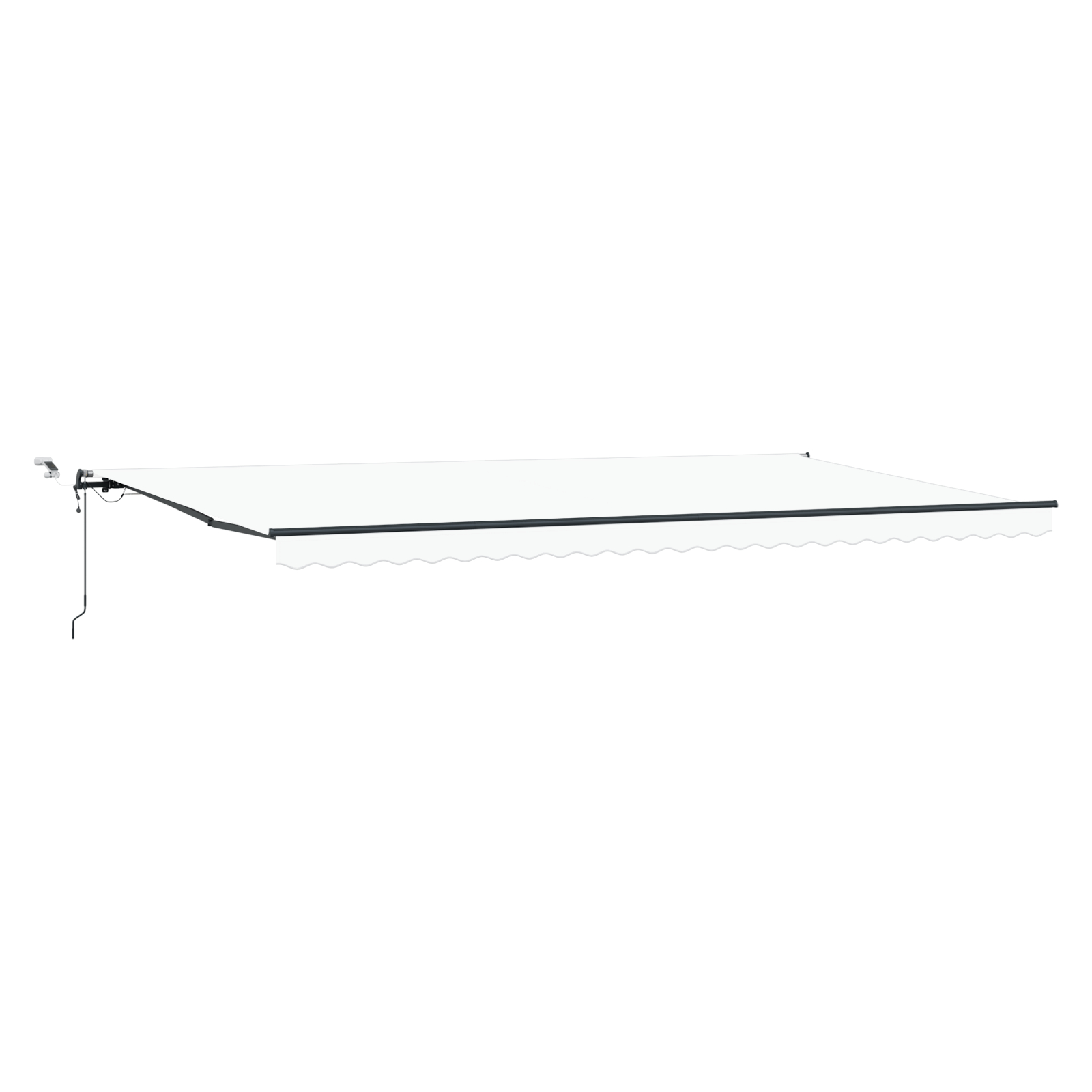 Marchiză retractabilă automată vidaXL cu LED Alb 600x350 cm