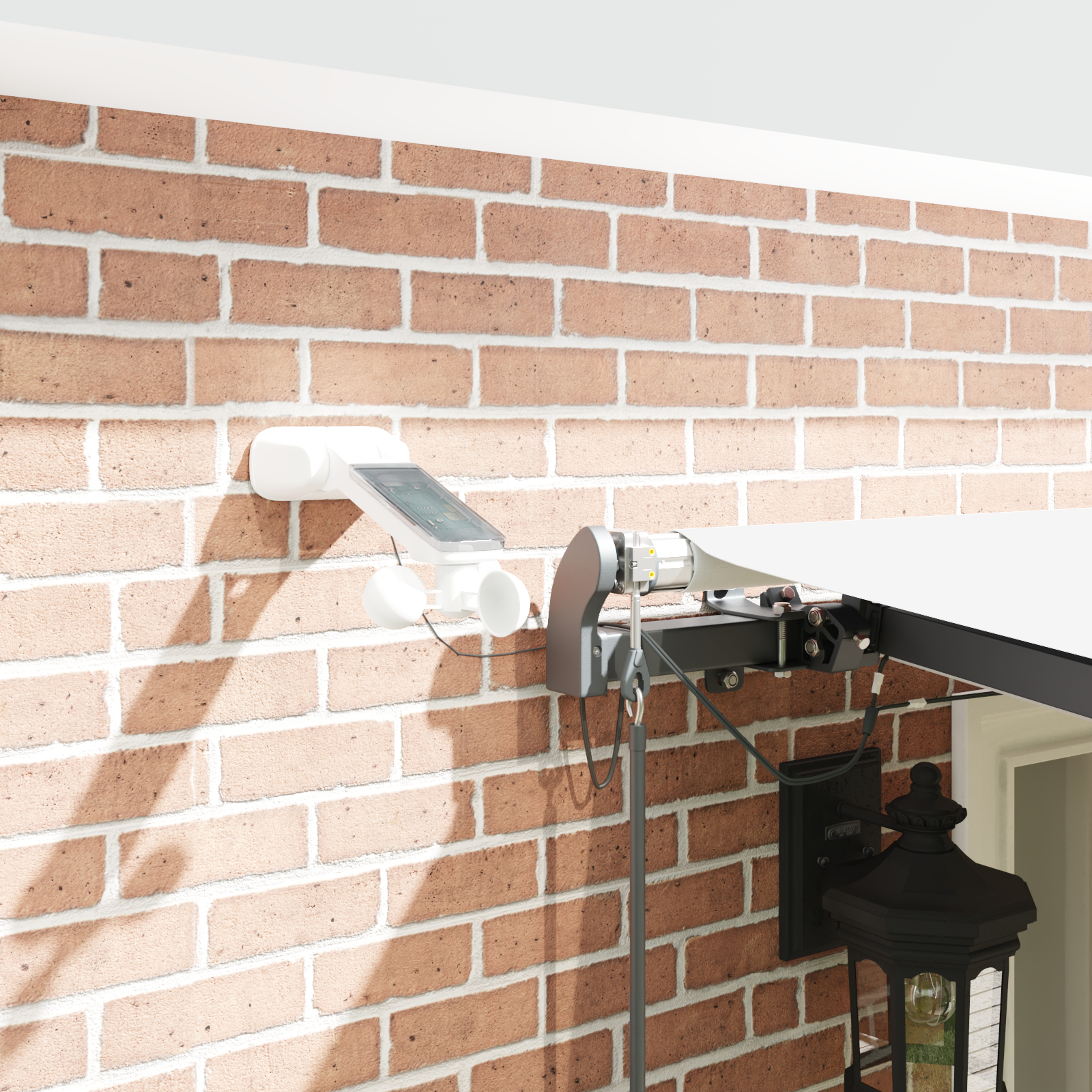 Marchiză retractabilă automată vidaXL cu LED Alb 600x350 cm