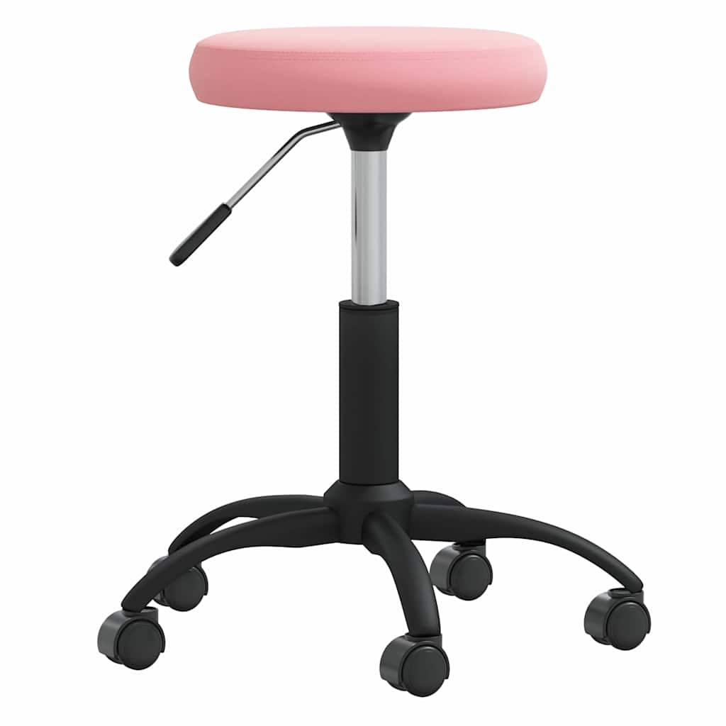 vidaXL Scaun pivotant de birou catifea roz vidaXL Scaun pivotant de birou catifea roz