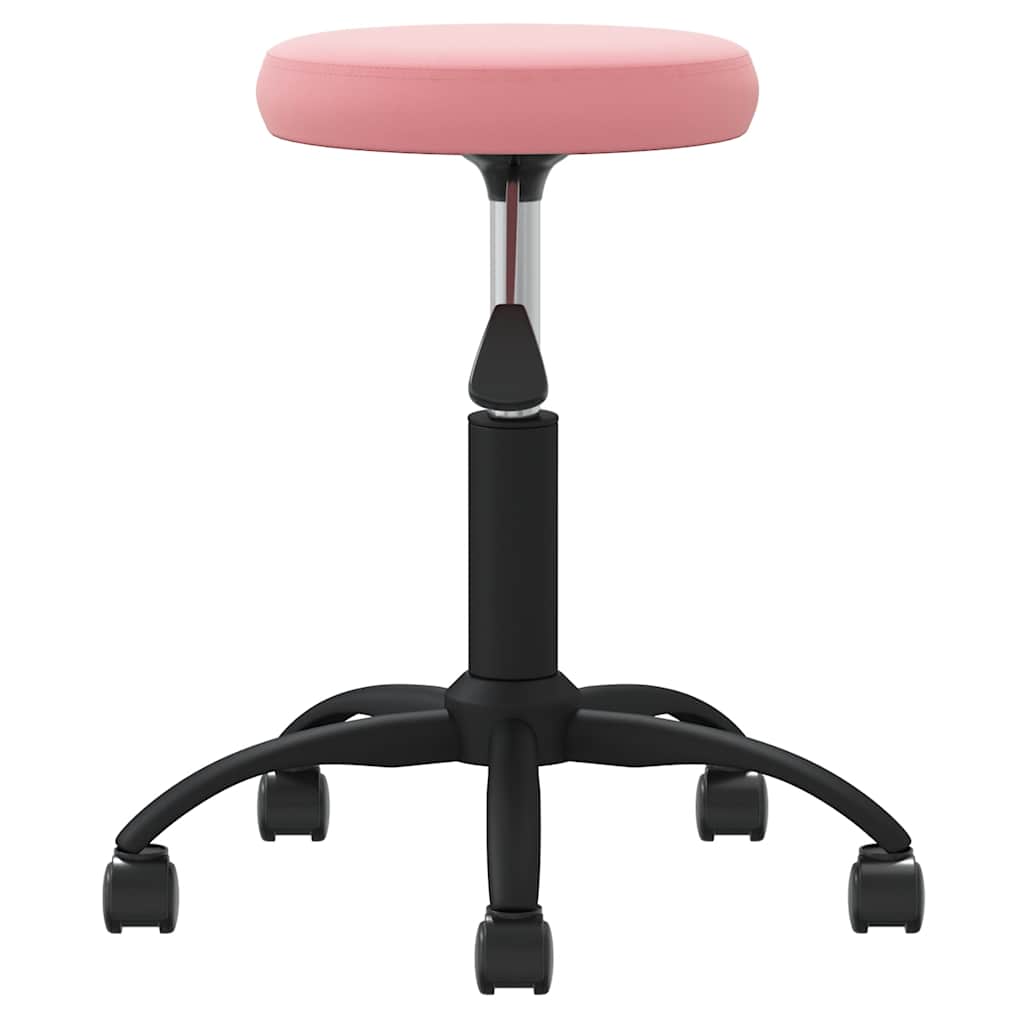vidaXL Scaun pivotant de birou catifea roz vidaXL Scaun pivotant de birou catifea roz