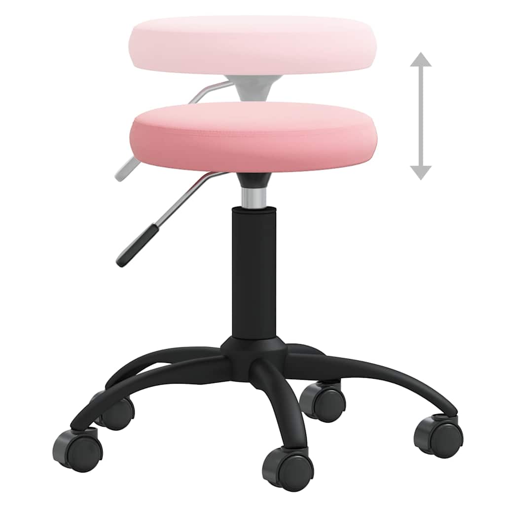 vidaXL Scaun pivotant de birou catifea roz vidaXL Scaun pivotant de birou catifea roz