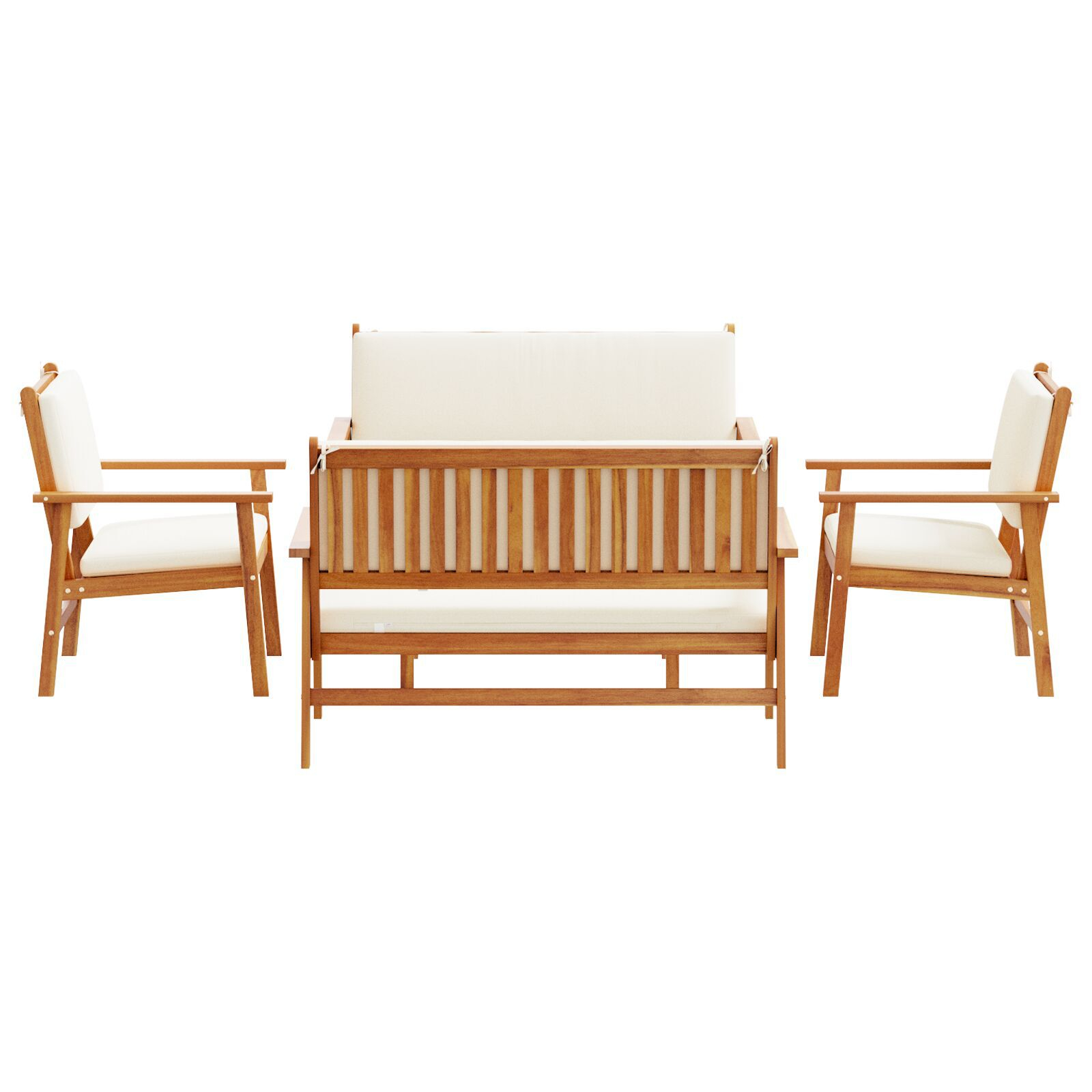 vidaXL Set de canapele pentru grădină 5 pcs Maro 75 x 45 x 38cm