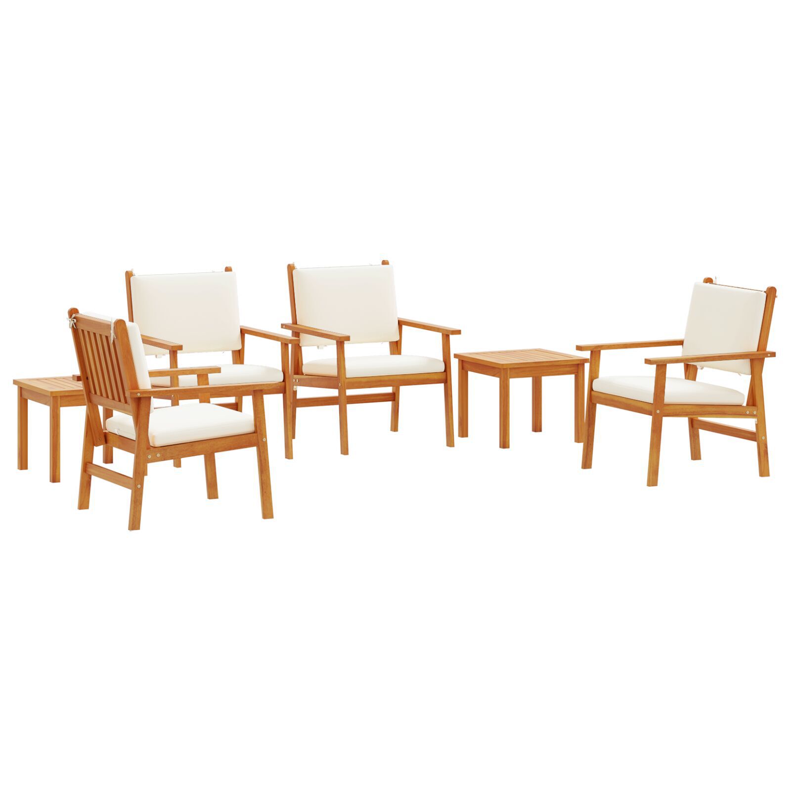 vidaXL Set de canapele pentru grădină 6 pcs Maro 45 x 45 x 38cm