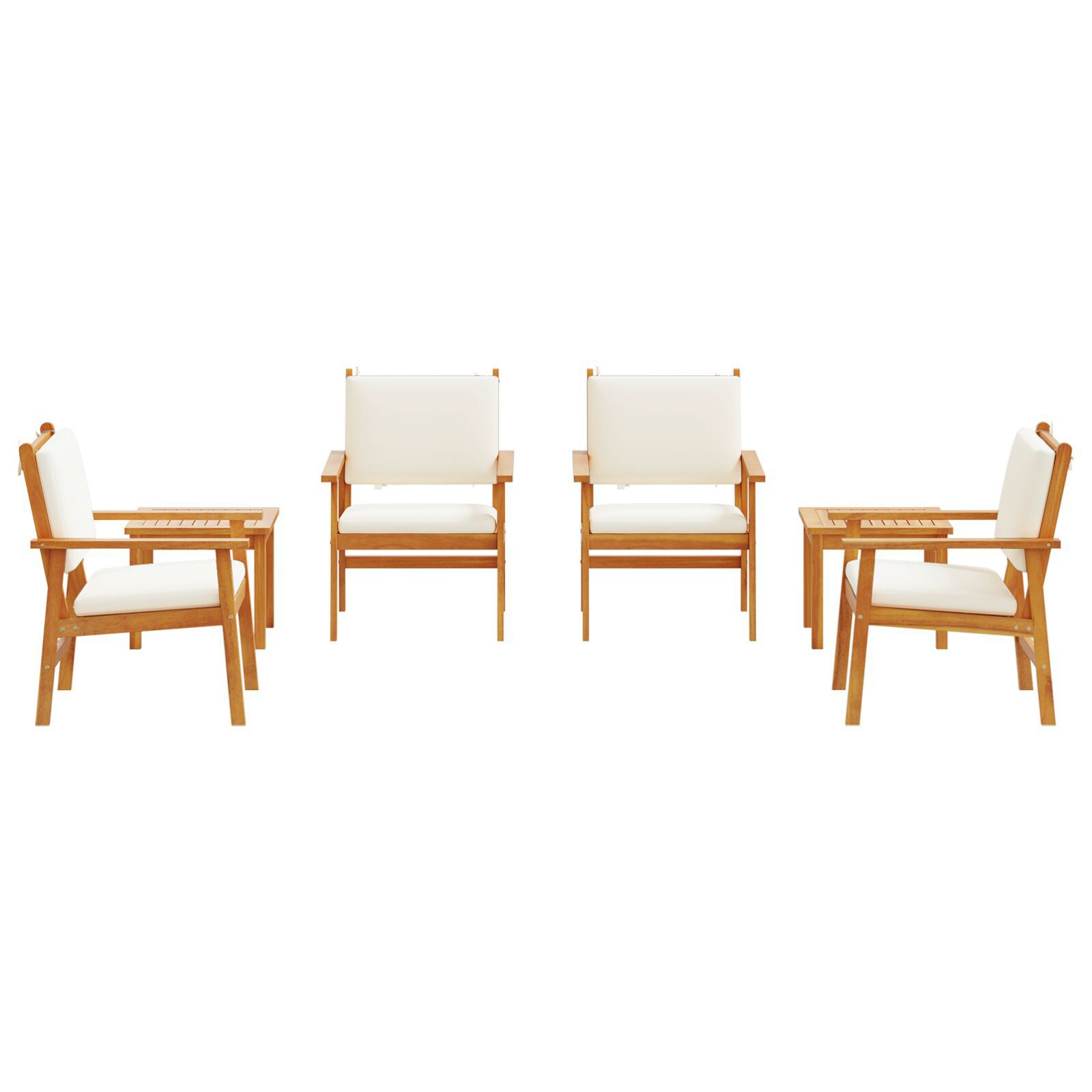 vidaXL Set de canapele pentru grădină 6 pcs Maro 45 x 45 x 38cm