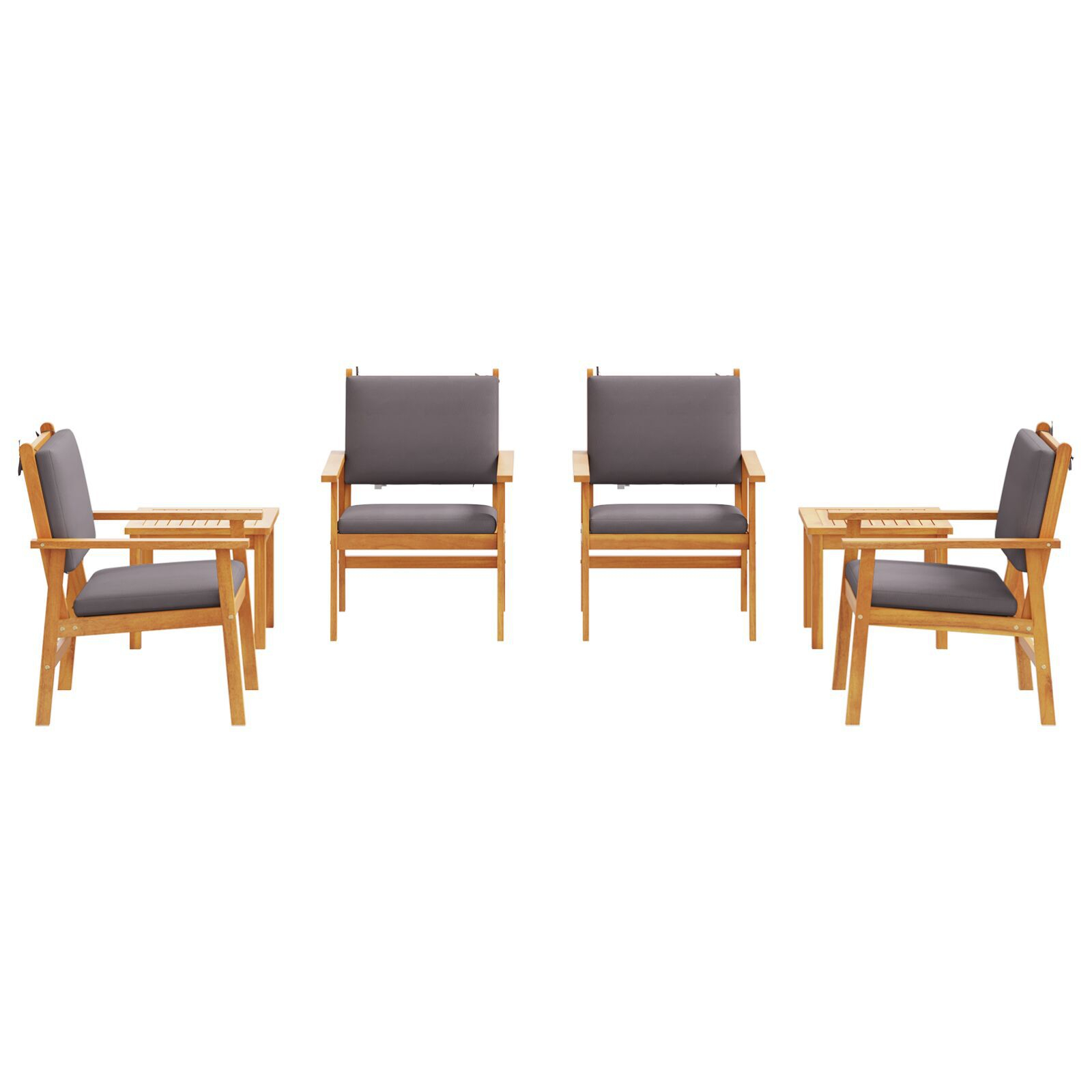 vidaXL Set de canapele pentru grădină 6 pcs Maro 45 x 45 x 38cm