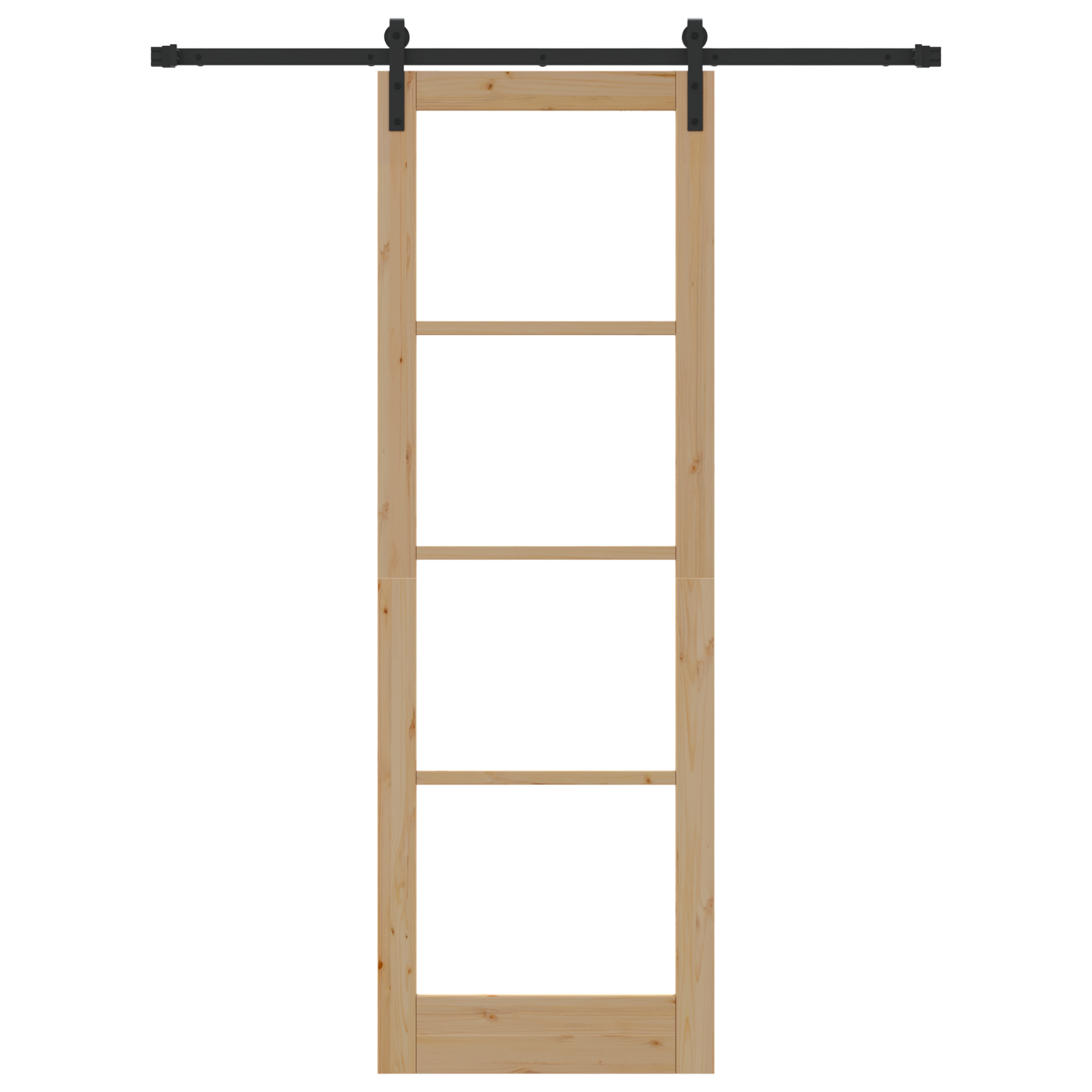 vidaXL Ușă Glisantă ORKDAL Set de 2 Natural și negru Lemn, Metal