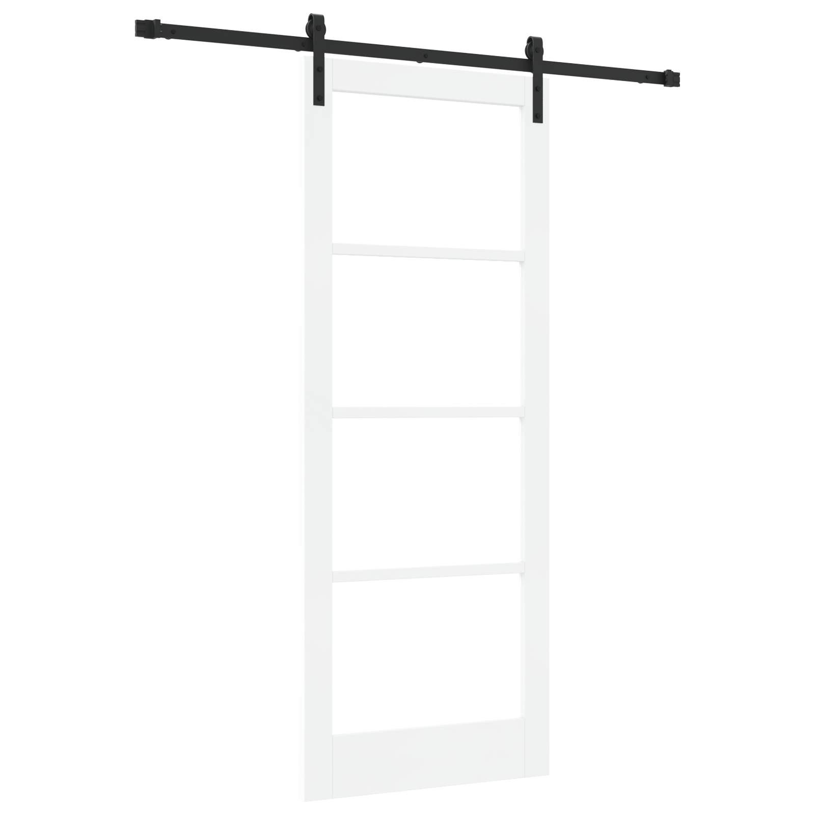 Ușă Glisantă vidaXL cu Set de Accesorii 'ORKDAL'Alb Lemn Solid & Sticlă Ușă Glisantă vidaXL cu Set de Accesorii 'ORKDAL'Alb Lemn Solid & Sticlă