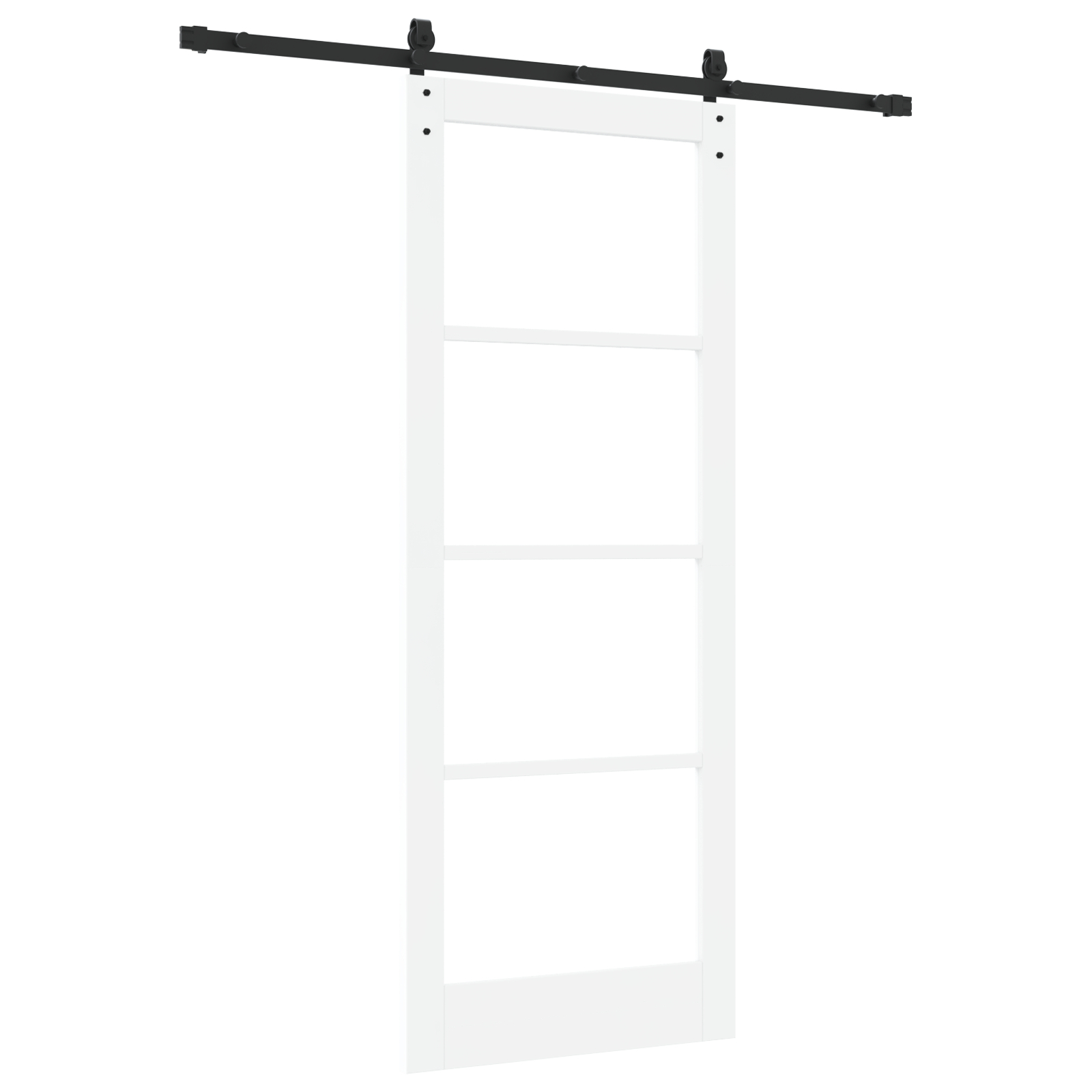 Ușă Glisantă vidaXL cu Set de Accesorii 'ORKDAL'Alb Lemn Solid & Sticlă Ușă Glisantă vidaXL cu Set de Accesorii 'ORKDAL'Alb Lemn Solid & Sticlă