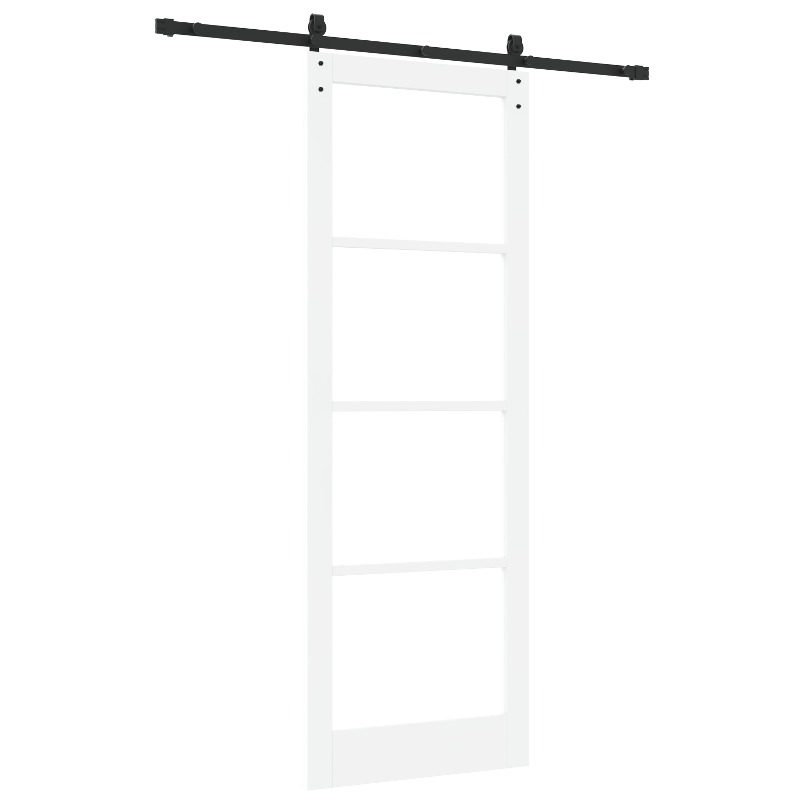 Ușă glisantă vidaXL cu set de accesorii 'ORKDAL'Lemn masiv alb și sticlă Ușă glisantă vidaXL cu set de accesorii 'ORKDAL'Lemn masiv alb și sticlă