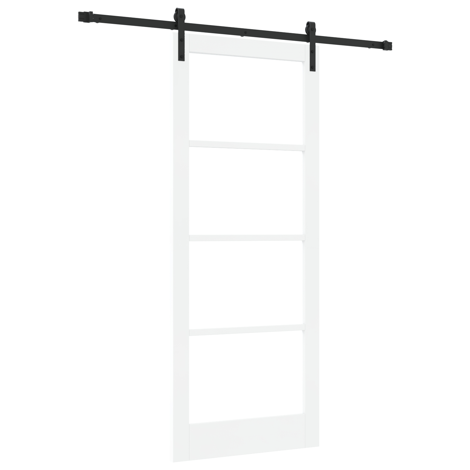 vidaXL Ușă Glisantă ORKDAL Set de 2 Alb și Negru Lemn 86 x 211 cm