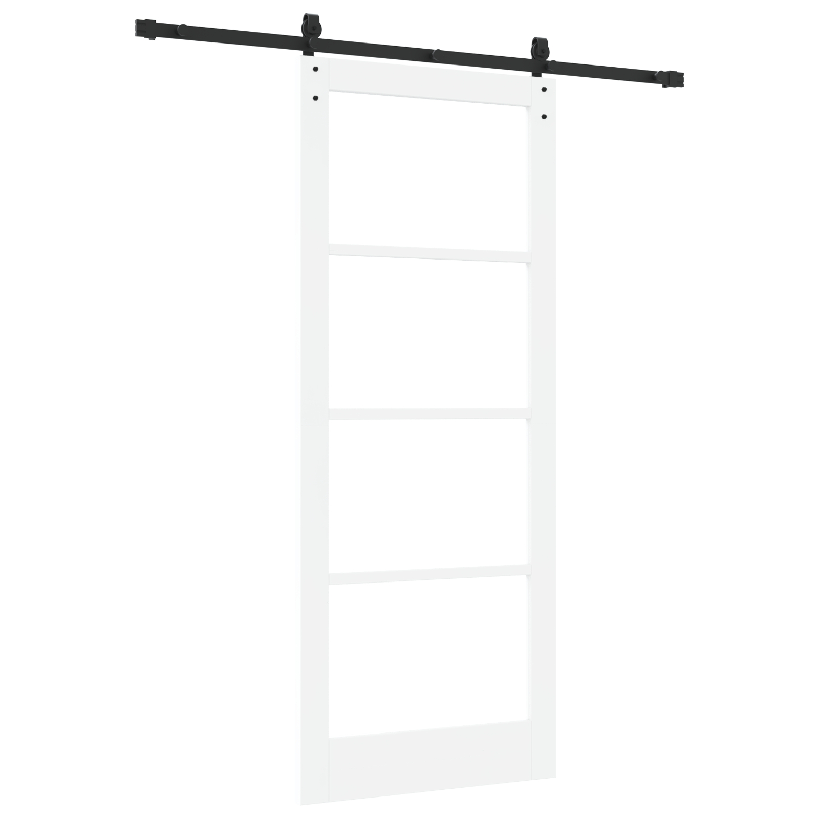 vidaXL Ușă Glisantă ORKDAL Set de 2 Alb și Negru Lemn 86 x 211 cm