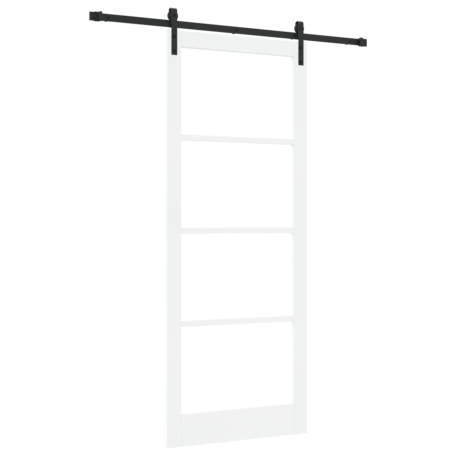 Ușă glisantă vidaXL cu set de accesorii 'ORKDAL'Alb Lemn Solid & Sticlă Ușă glisantă vidaXL cu set de accesorii 'ORKDAL'Alb Lemn Solid & Sticlă