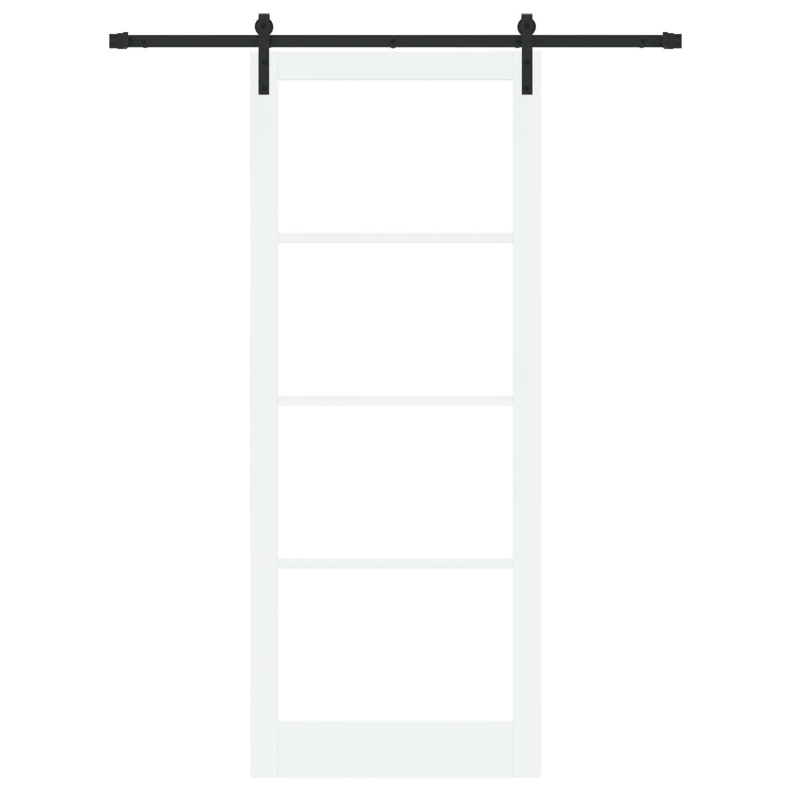 Ușă glisantă vidaXL cu set de accesorii 'ORKDAL'Alb Lemn Solid & Sticlă Ușă glisantă vidaXL cu set de accesorii 'ORKDAL'Alb Lemn Solid & Sticlă