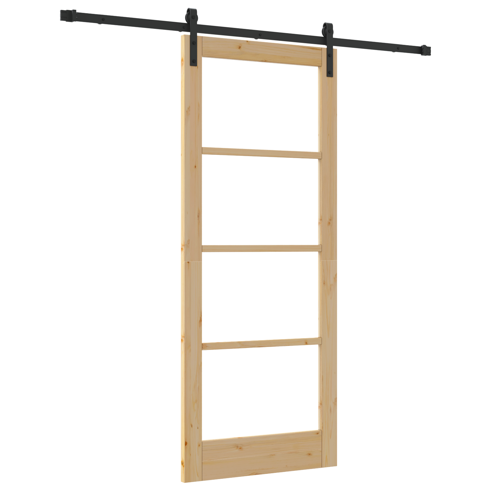 vidaXL Ușă glisantă ORKDAL Natural și Negru 83 x 202 cm