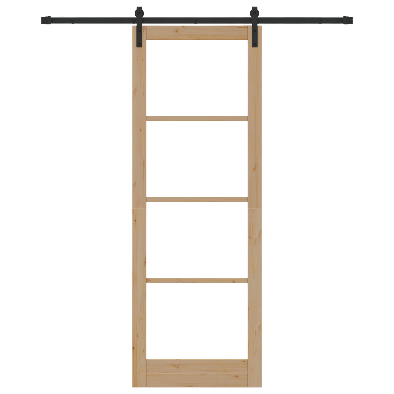 vidaXL Ușă glisantă ORKDAL Natural și Negru 83 x 232 cm