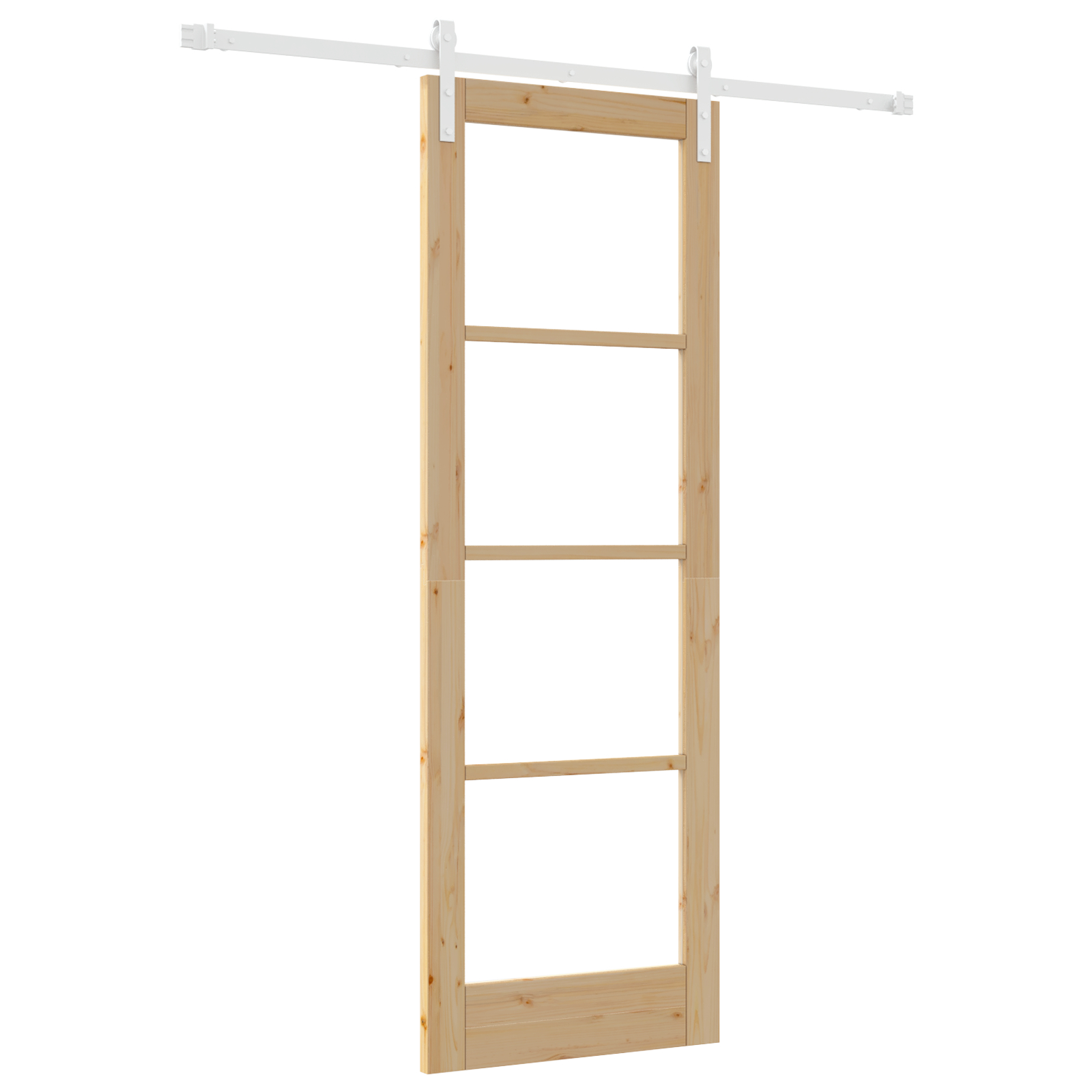 Ușă glisantă vidaXL cu kit de hardware "ORKDAL" Lemn solid & Sticlă